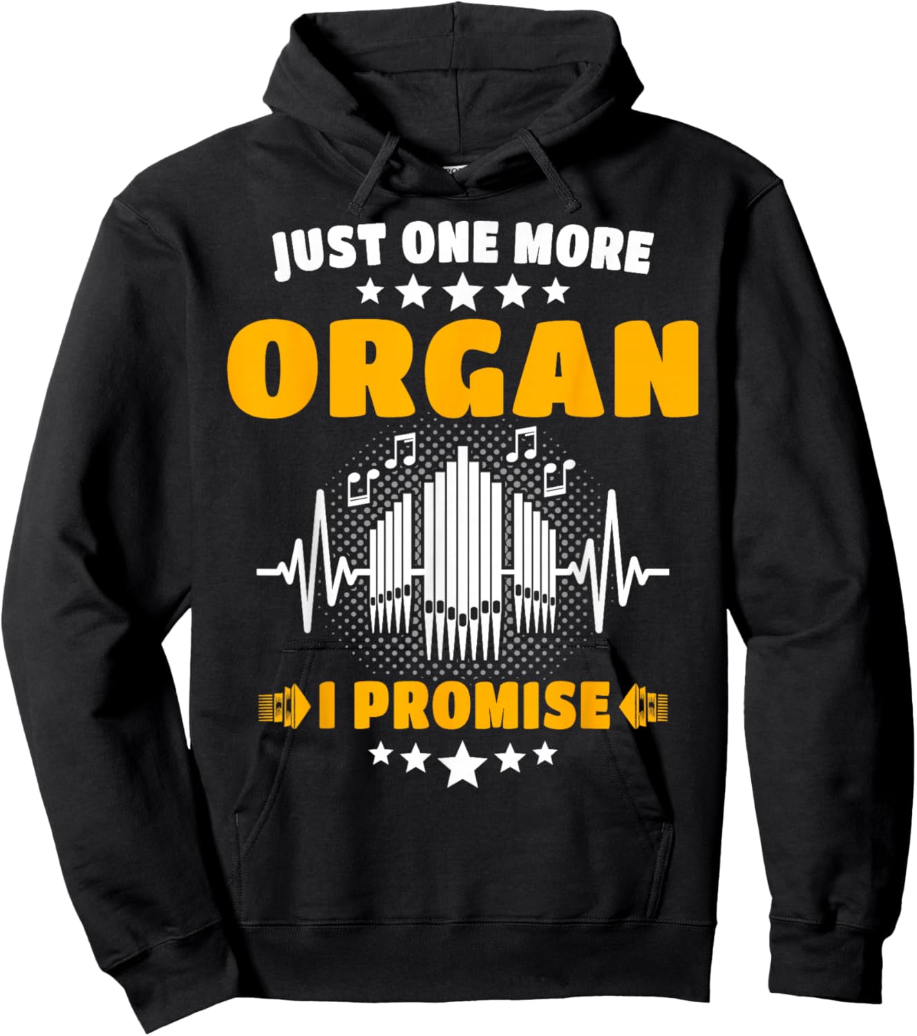 Organ Player Instrument Pipe Organist Hoodie - Hoodie | Black