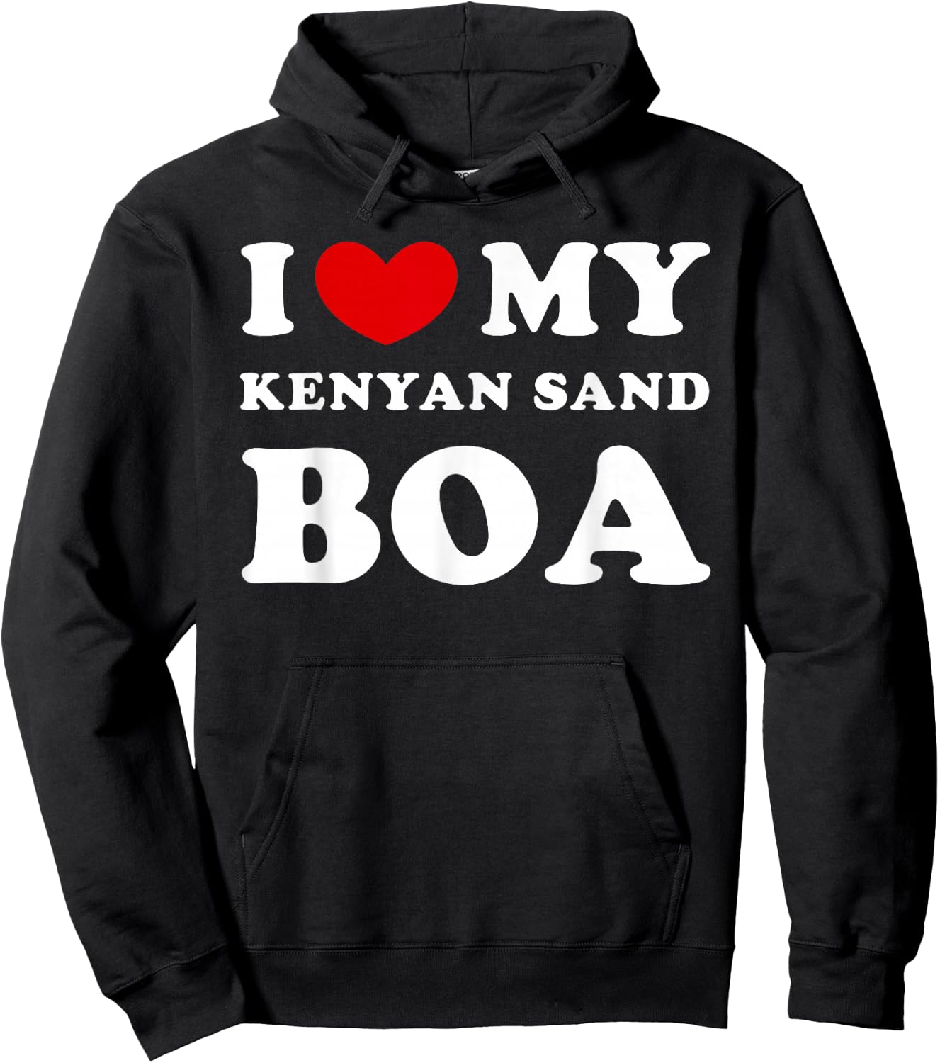 I Love My Kenyan Sand Boa, I Heart My Kenyan Sand Boa Hoodie - Hoodie | Black