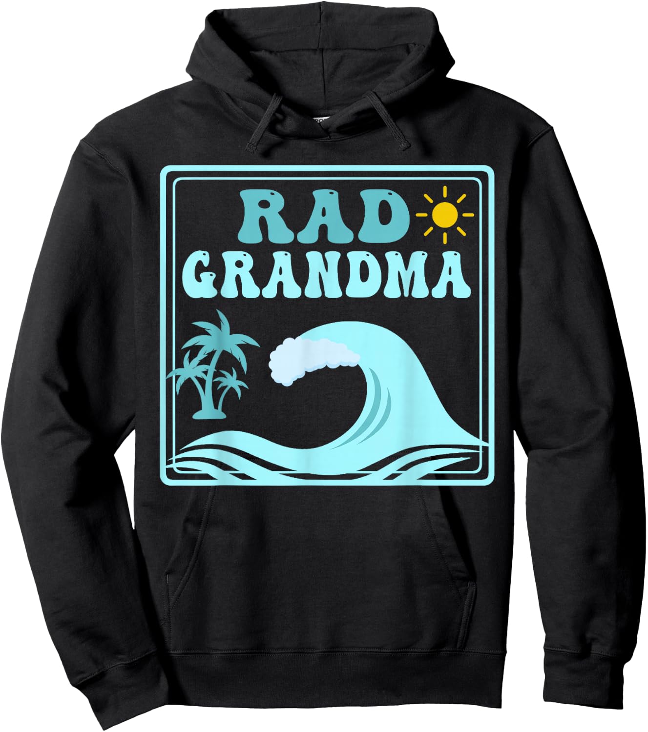 Rad Grandma The Big One 1st Birthday Surf Family Matching Hoodie - Hoodie | Black