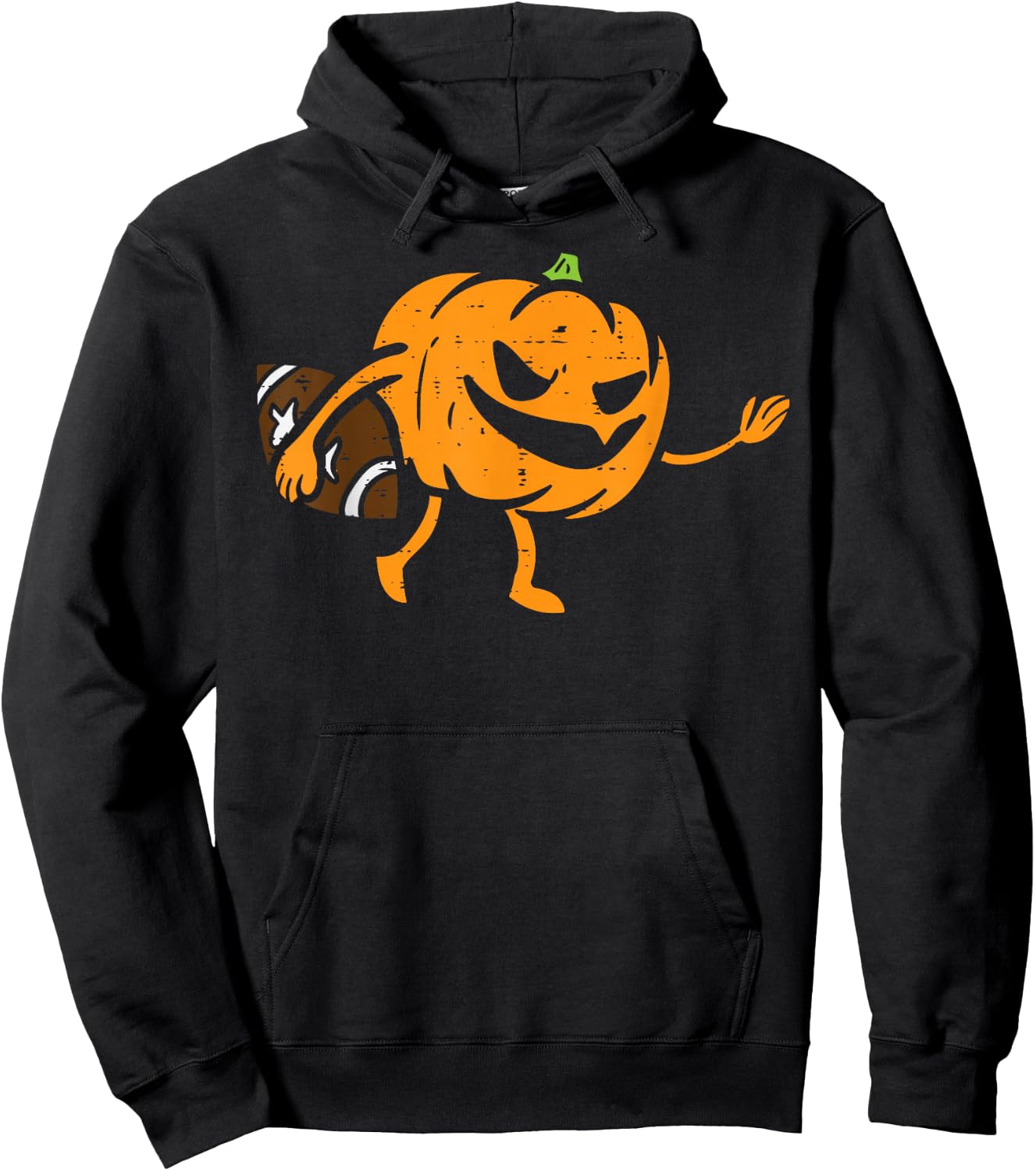 Pumpkin Football Halloween Costume Sport Men Boys Kids Hoodie - Hoodie | Black