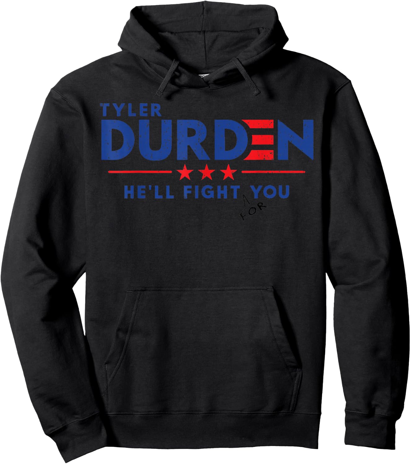 Vintage Tyler Durden He'll Fight For You Hoodie - Hoodie | Black