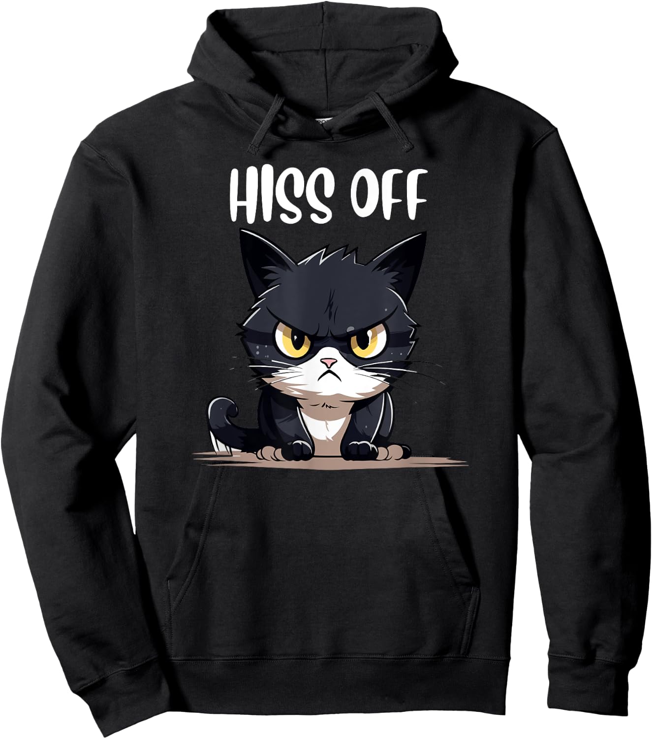 cat shirts , humor Hiss Off Meow Cat T Hoodie - Hoodie | Black