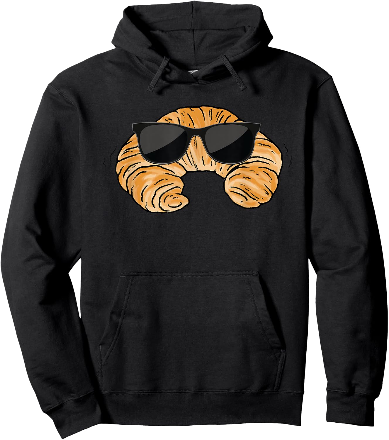 Croissant WIth Sunglasses Costume French Bread Hoodie - Hoodie | Black