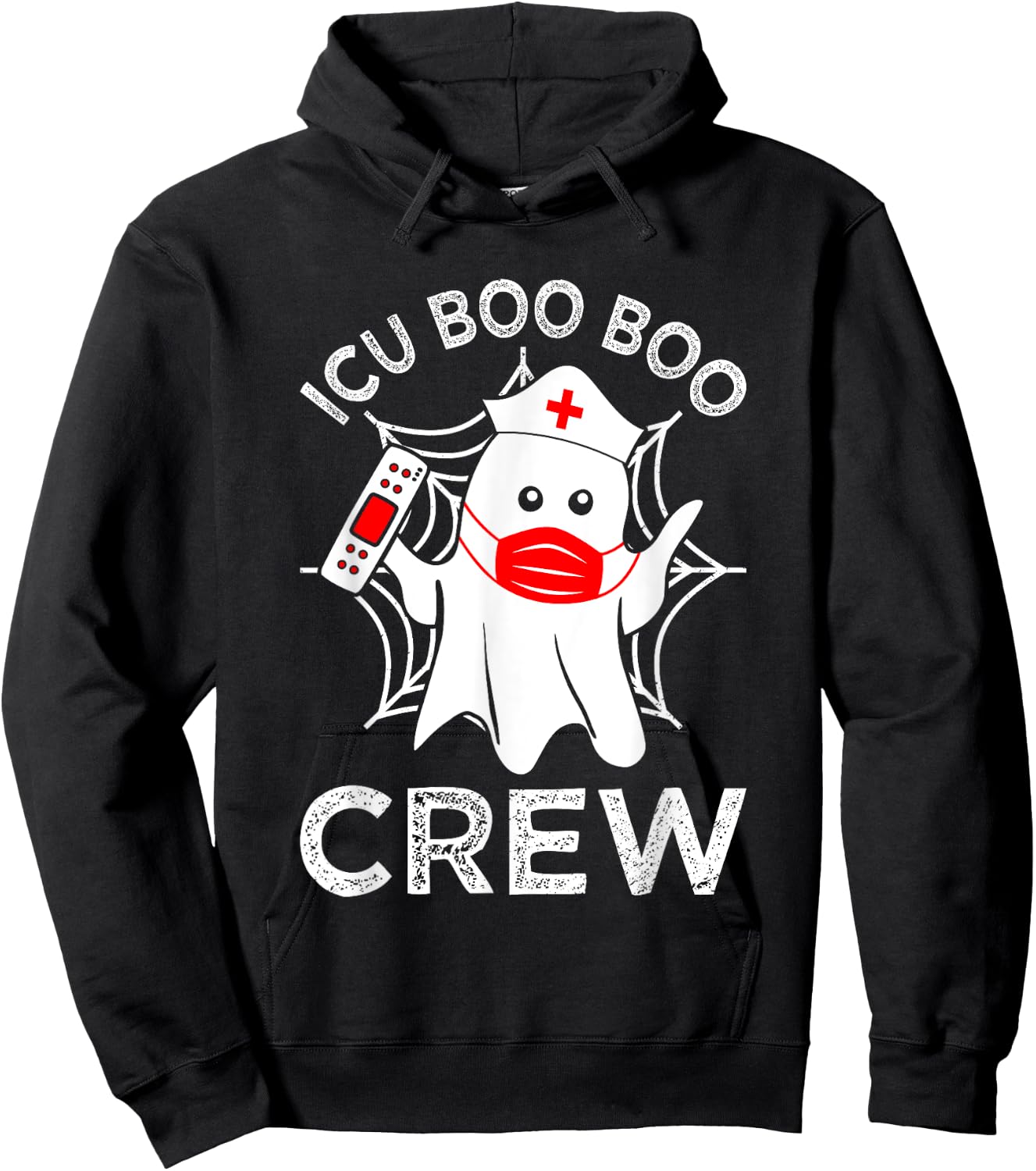 ICU Boo Boo Crew Intensive Care Unit Nurse Halloween Ghost Hoodie - Hoodie | Black