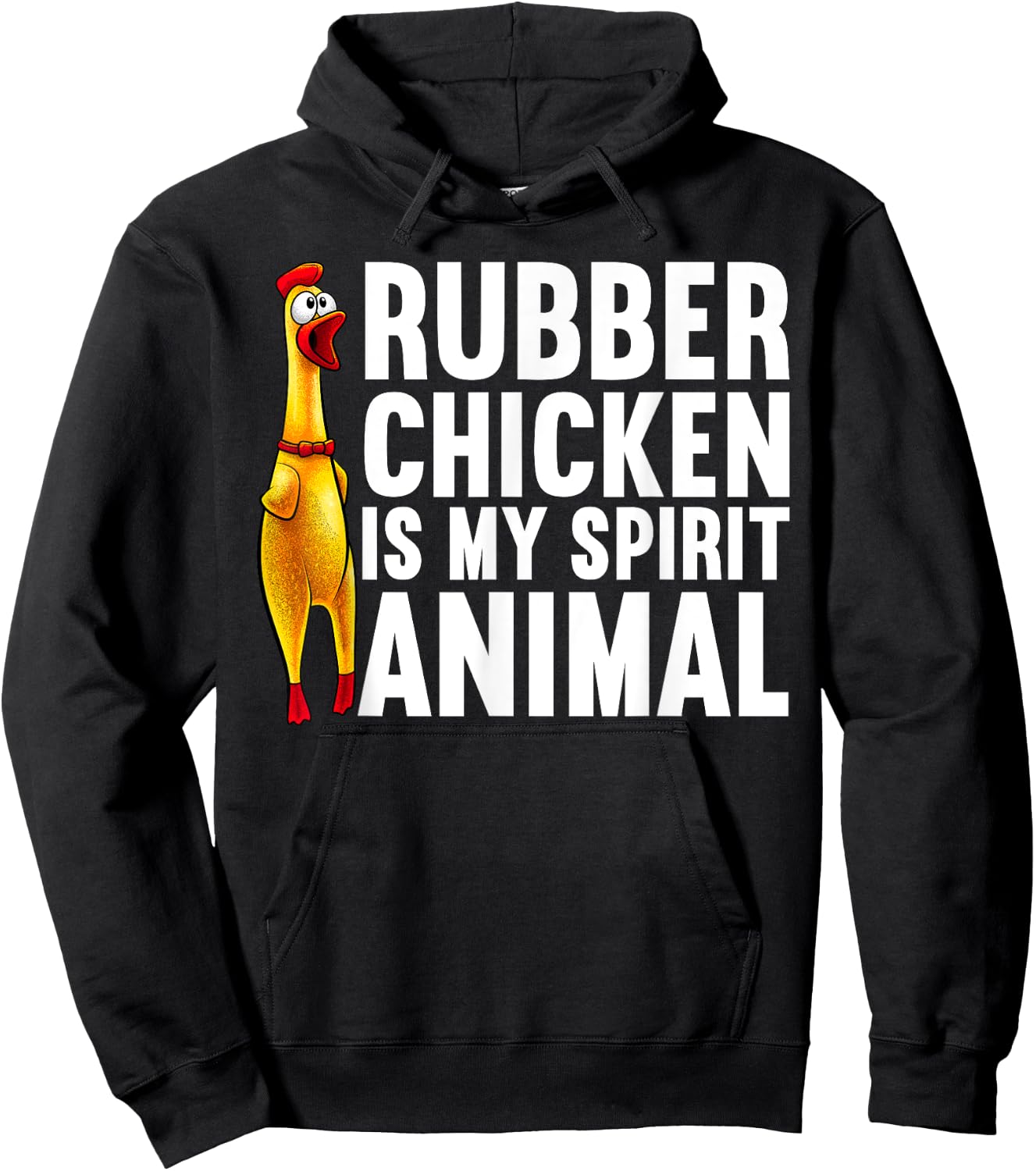 Funny Rubber Chicken Women Kids Rubber Chicken Lover Hoodie - Hoodie | Black