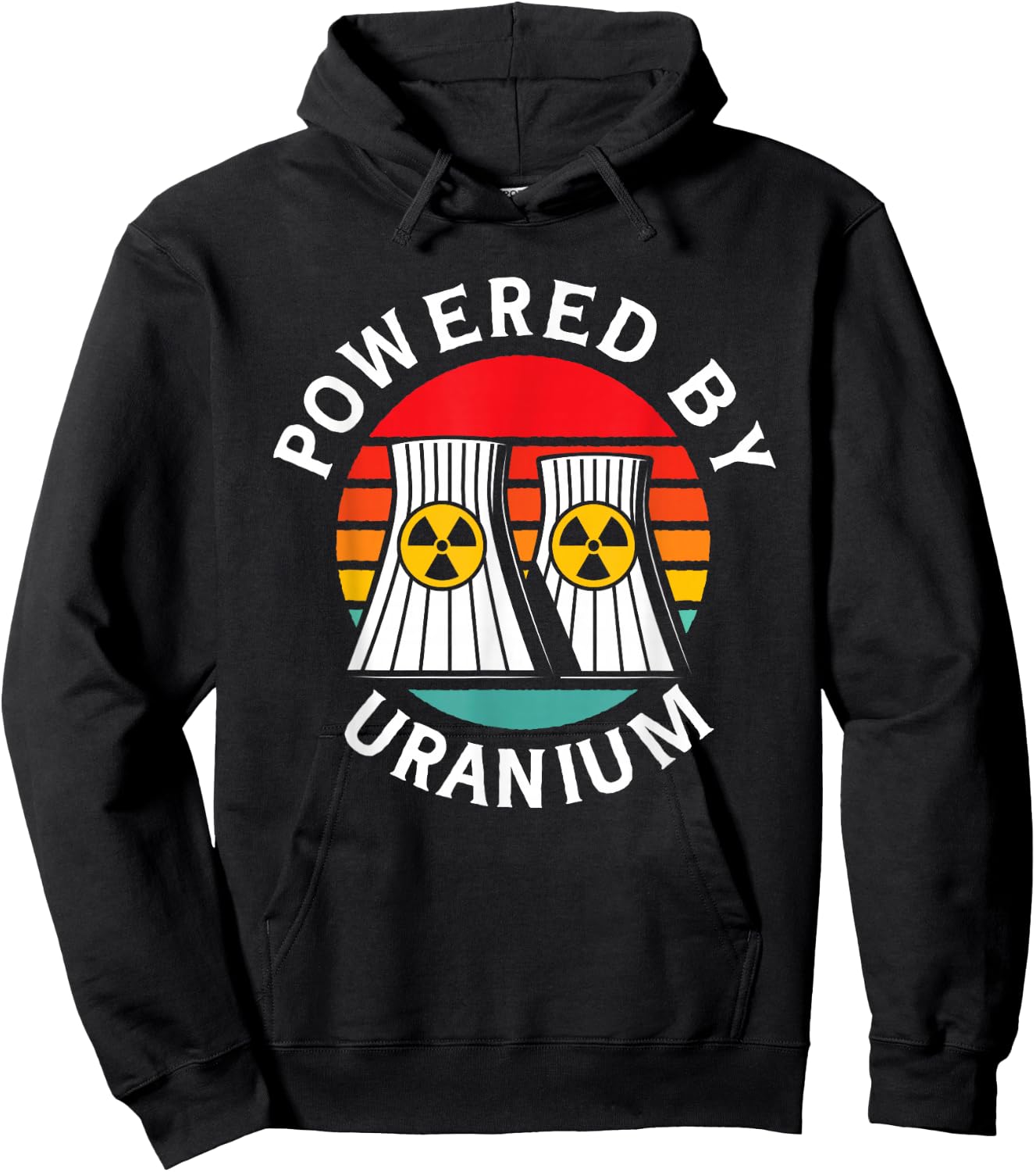 Powered By Uranium Uranium Energy Nuclear Engineer Hoodie - Hoodie | Black