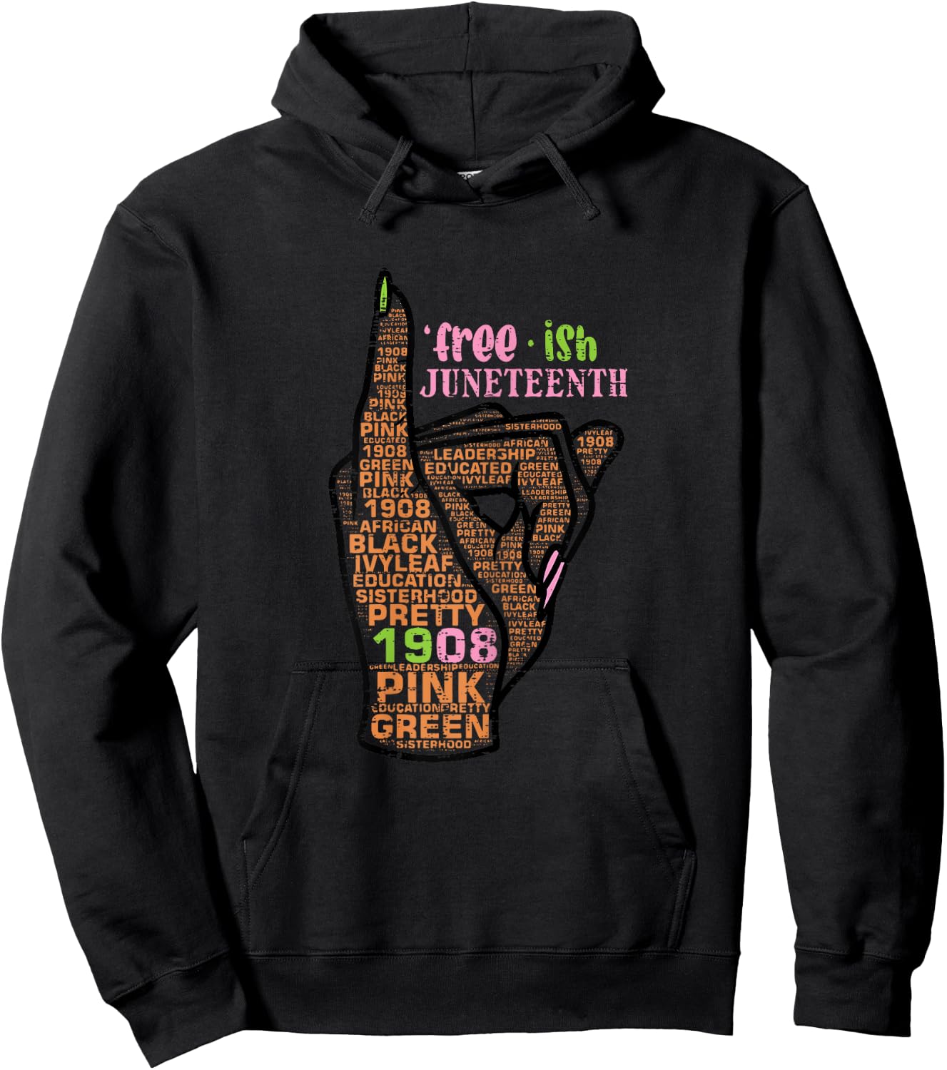 Juneteenth Freeish Pinky 1908 Black African American Women Hoodie - Hoodie | Black