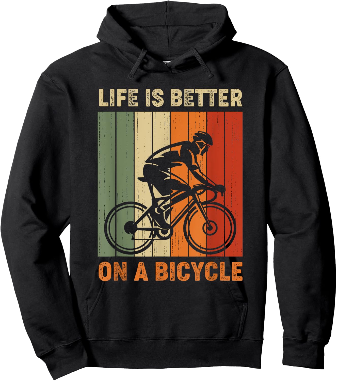 Life is better on a bicycle, cycling bike Hoodie - Hoodie | Black