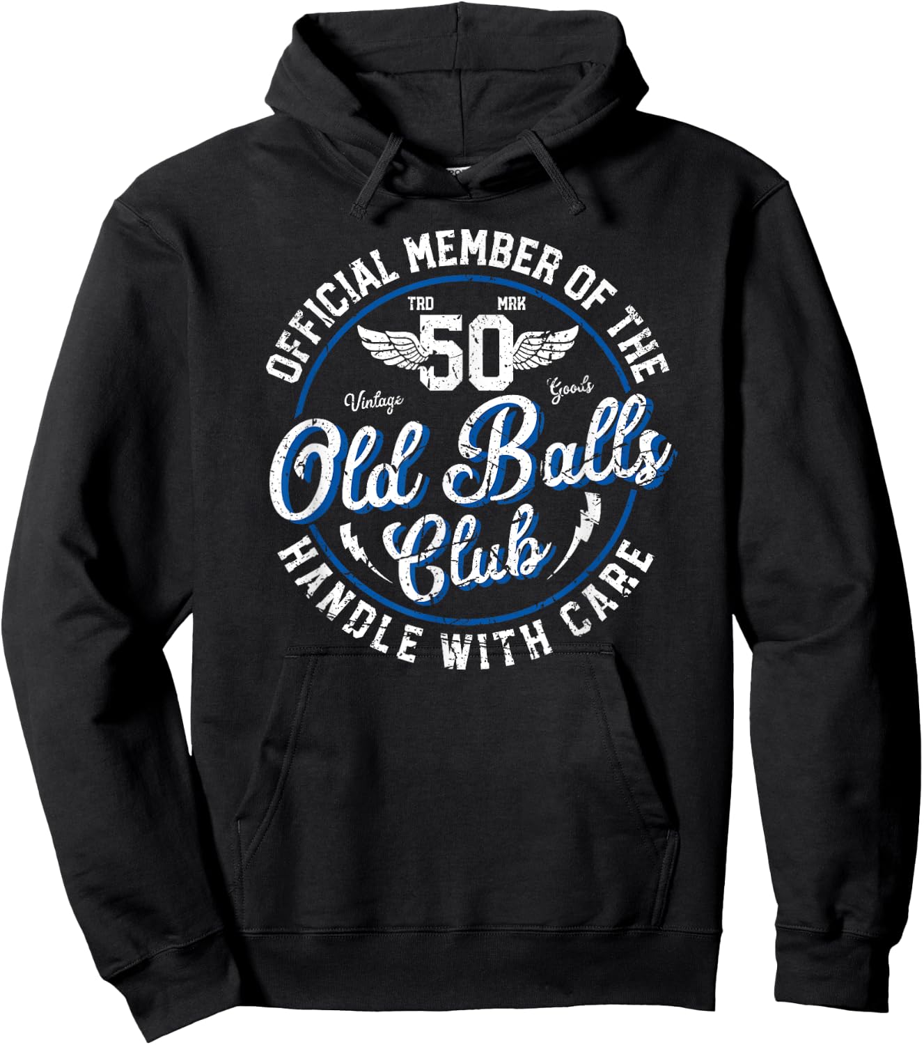 Over the Hill 50th Birthday for Old Man Birthday Hoodie - Hoodie | Black