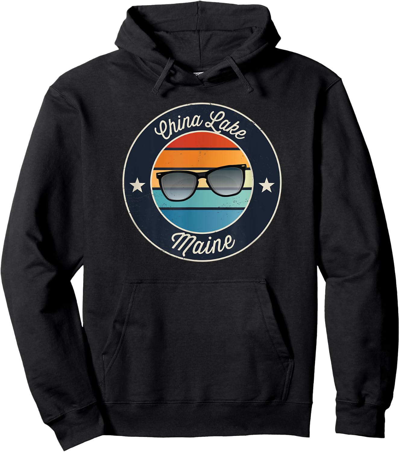 China Lake - Maine Souvenir Hoodie - Hoodie | Black