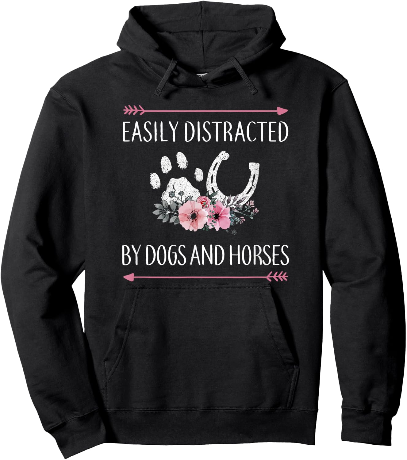 Horse Shirt Teens Girls Kids Horse Lovers Hoodie - Hoodie | Black