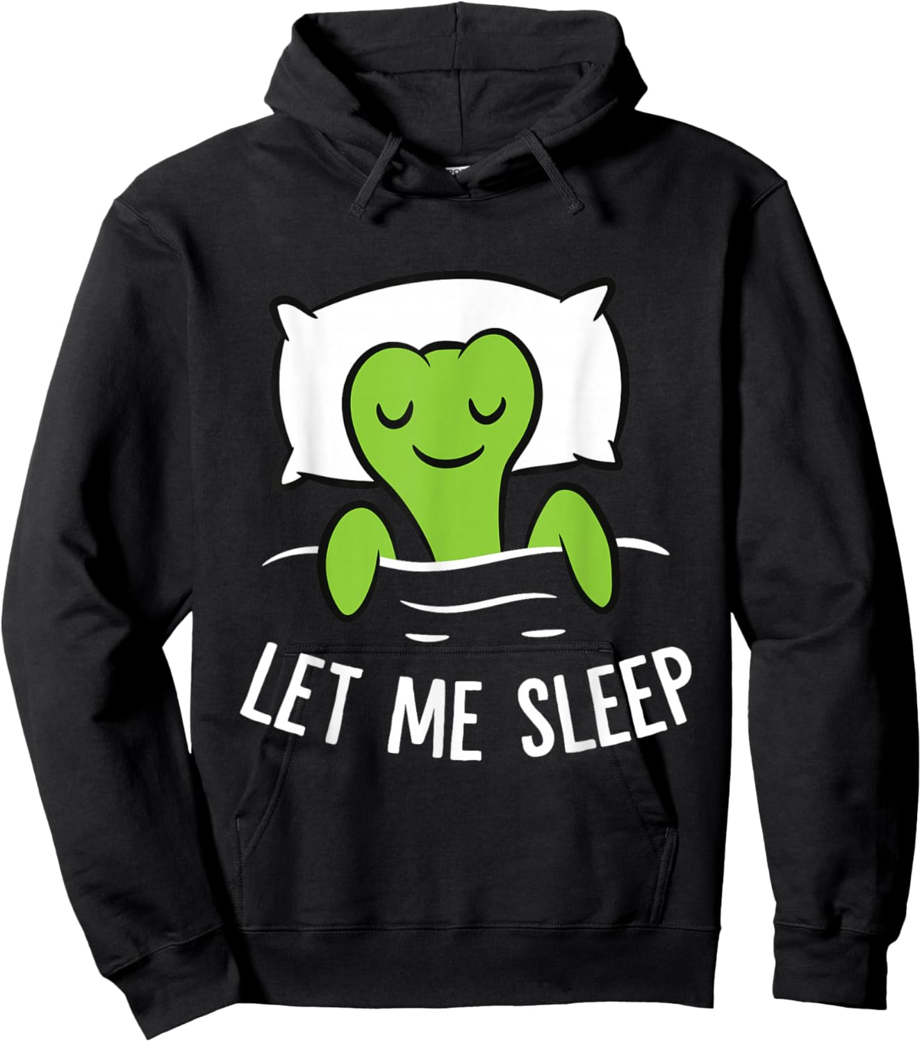 Sleeping Turtle Let Me Sleep Cute Napping Turtle Hoodie - Hoodie | Black