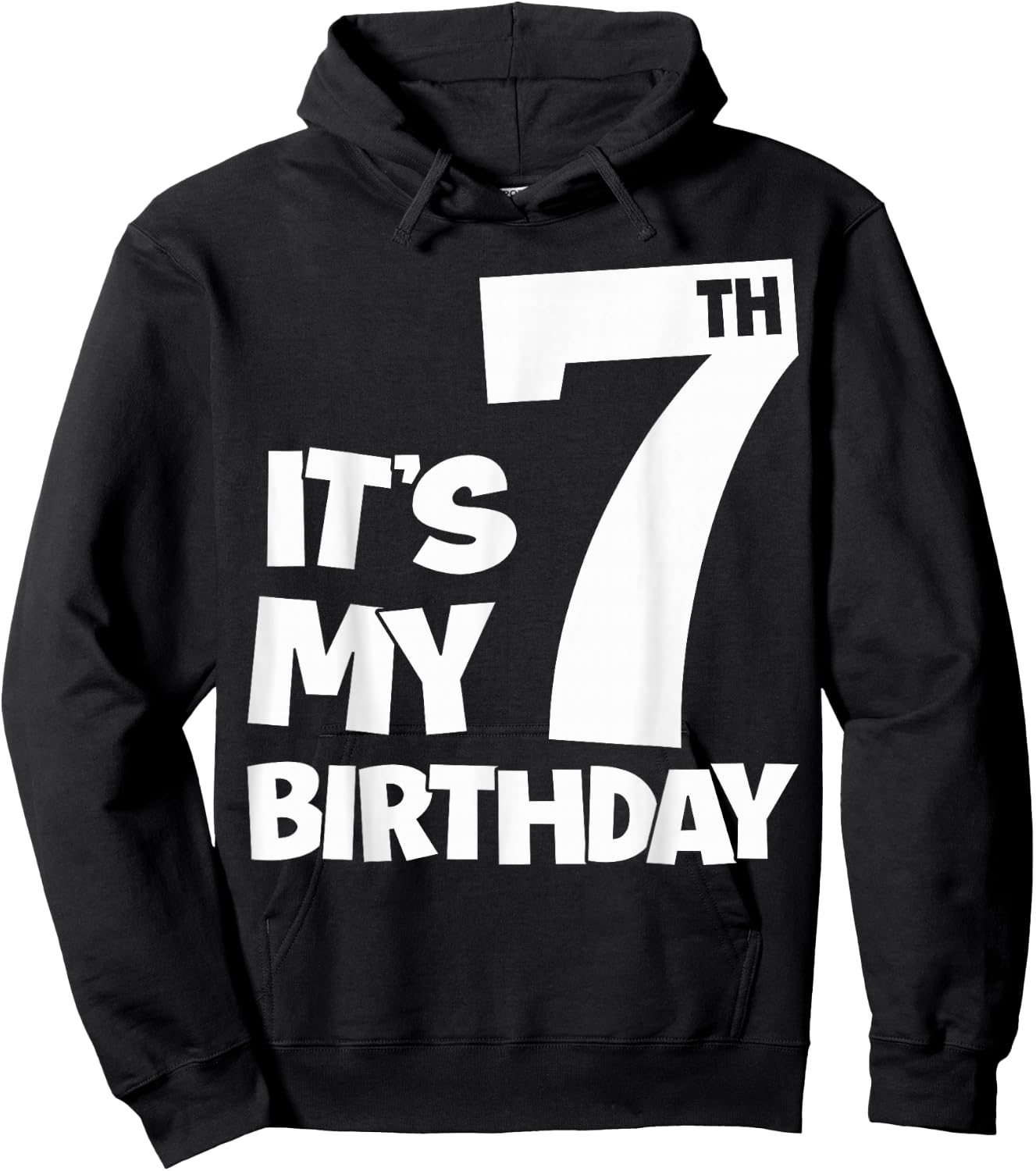 7th Happy Birthday Shirt It's My 7 Seven Birthday Boys Girls Hoodie - Hoodie | Black