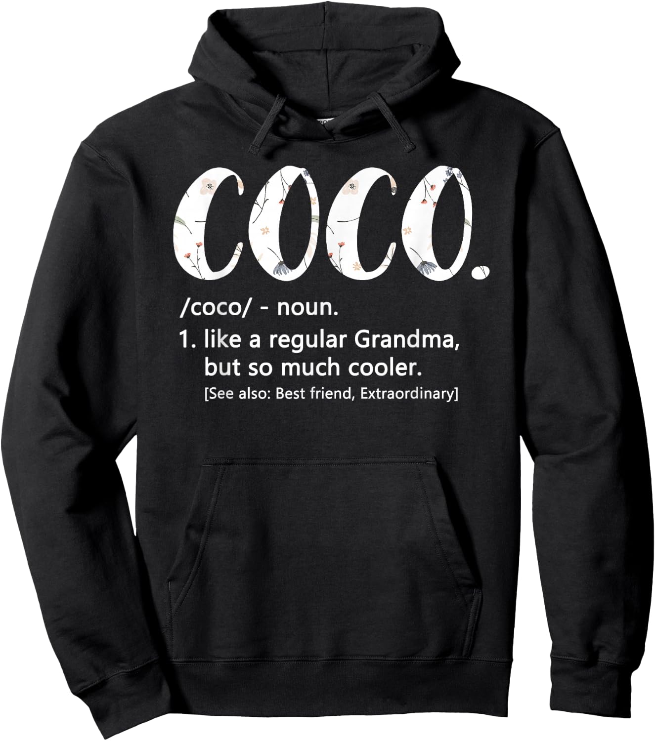 Coco Shirts Mothers Day idea Cute Grandma Coco Hoodie - Hoodie | Black