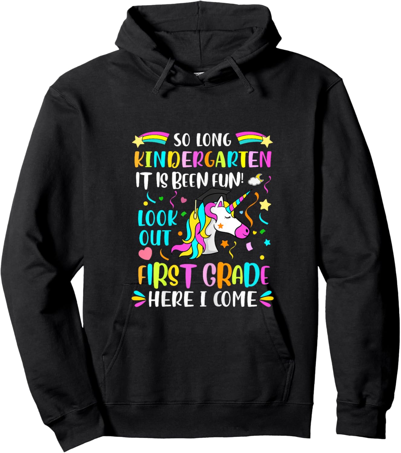 So Long Kindergarten Hello 1st Grade Hoodie - Hoodie | Black