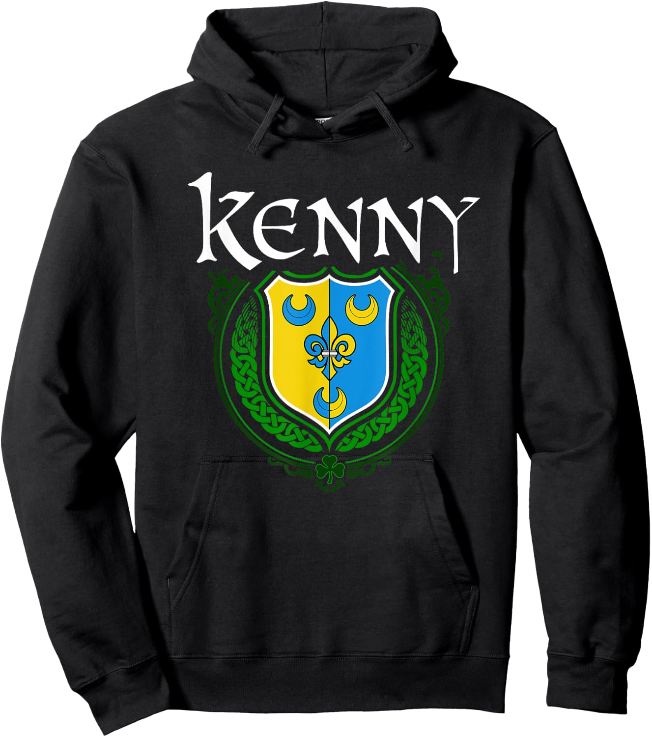 Kenny Surname Irish Clan Tartan Badge Ireland Hoodie - Hoodie | Black