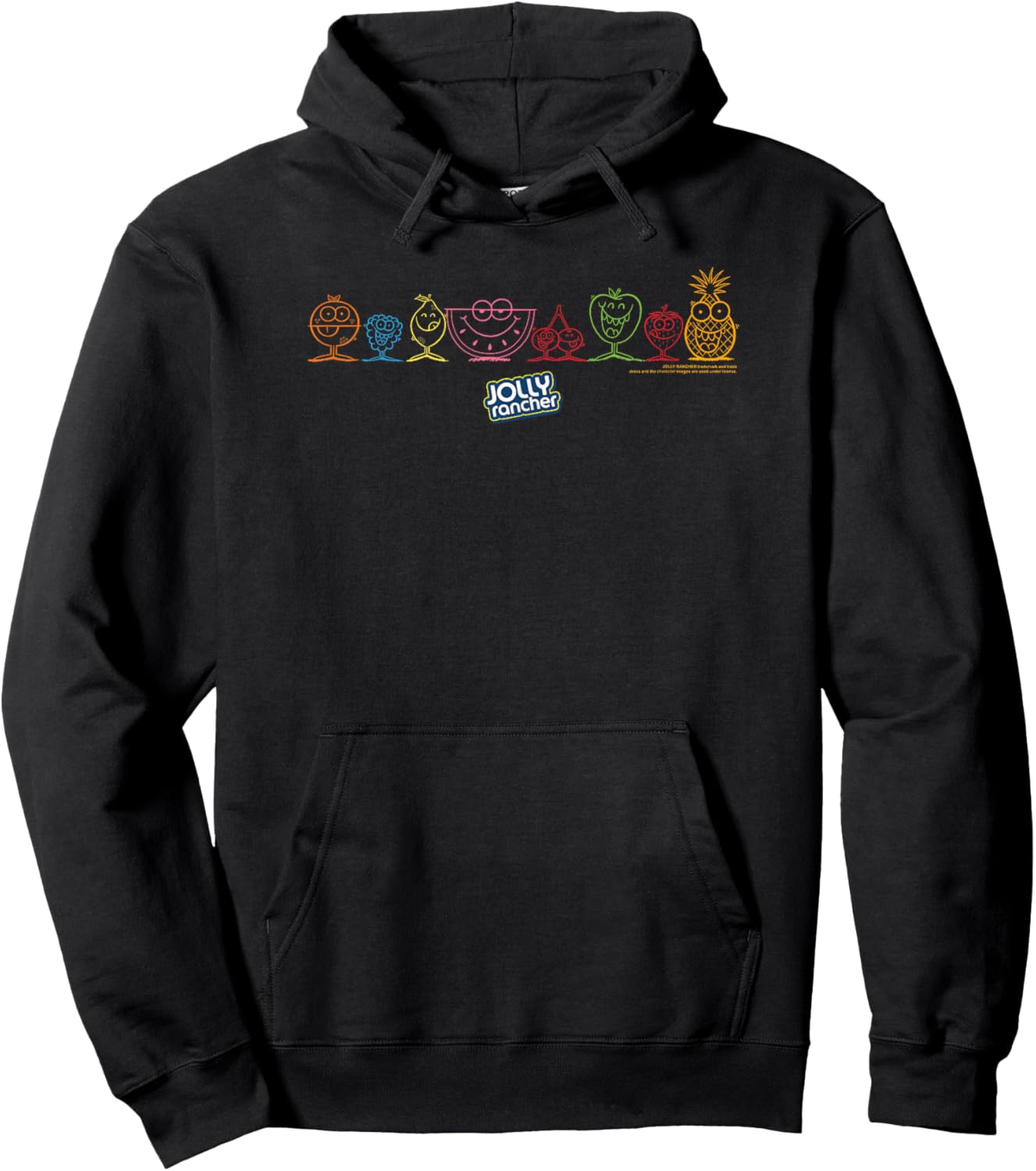 Jolly Rancher Happy Fruits Gang Iconic Logo Hoodie - Hoodie | Black