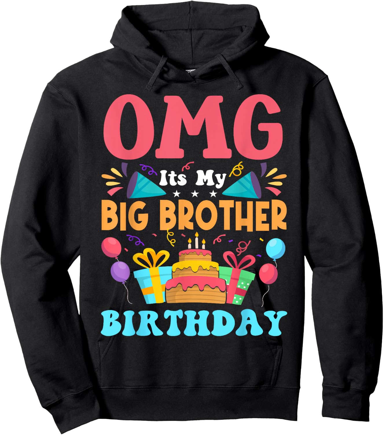 It's My Birthday Big Brother Gift Family Happy Birthday Hoodie - Hoodie | Black