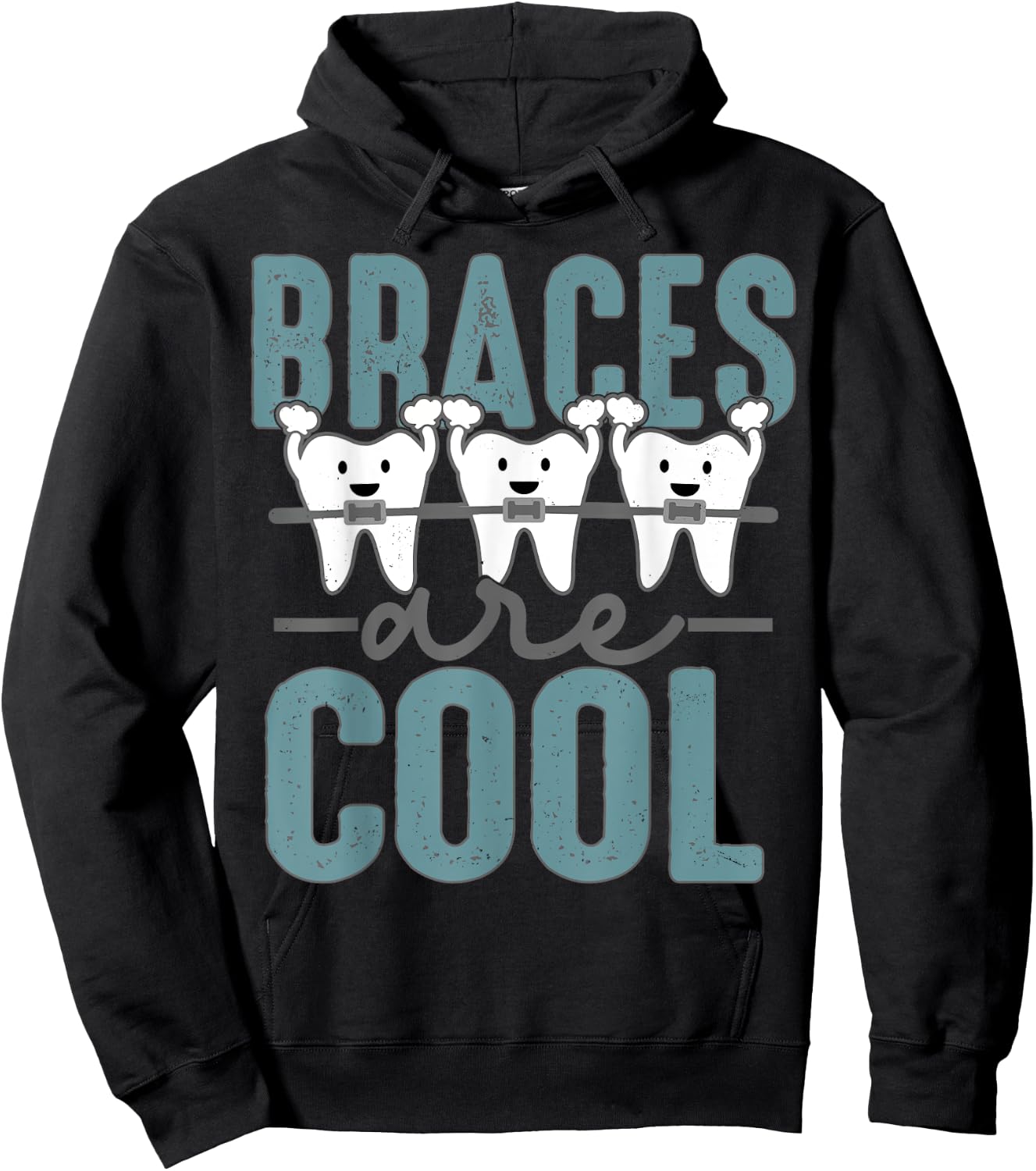 Braces Are Cool Orthodontist Orthodontics Shirt Gift Hoodie - Hoodie | Black