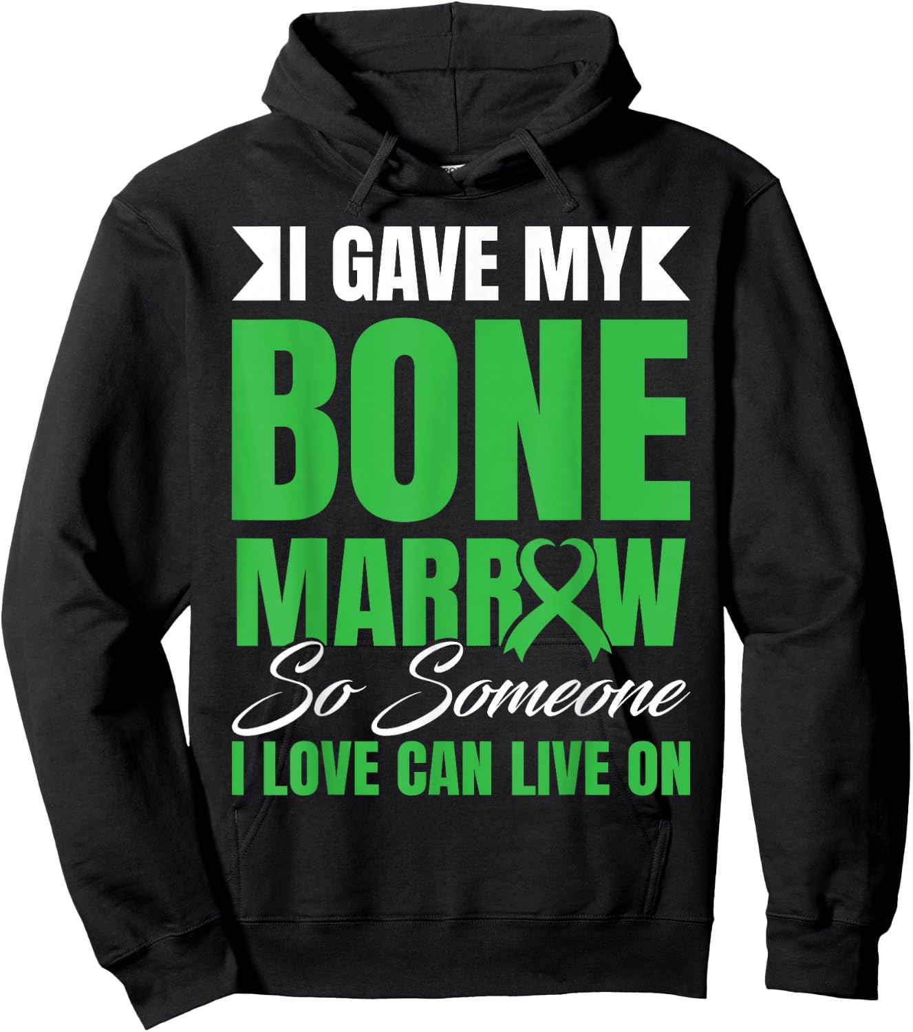 Bone Marrow Transplant Warrior Bone Marrow Cancer Donation Hoodie - Hoodie | Black