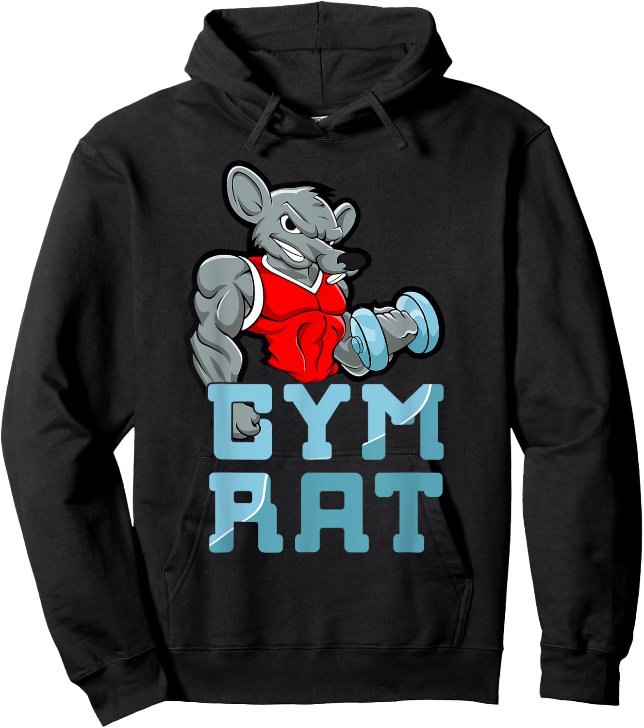 Gym Rat Fitness Bodybuilding Exercise Muscles Sport Hoodie - Hoodie | Black