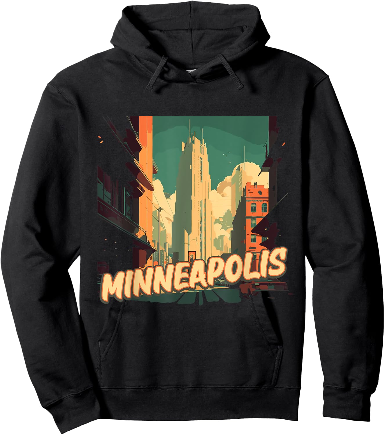 Minneapolis Retro Twin Cities Vintage US Cities Traveling Hoodie - Hoodie | Black