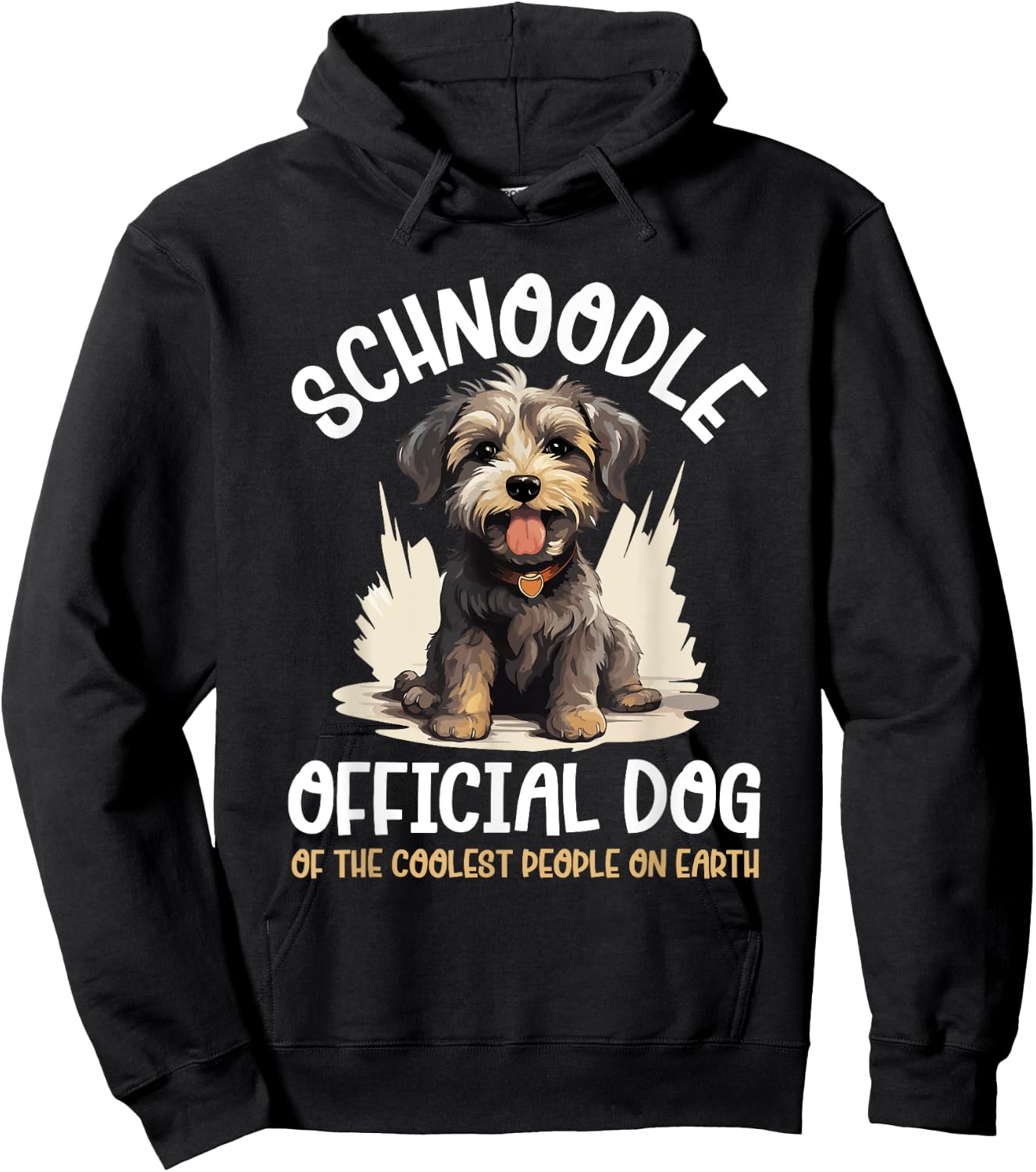 Schnoodle Snoodle Dog Breed Pet Schnoodle Official Dog Hoodie - Hoodie | Black