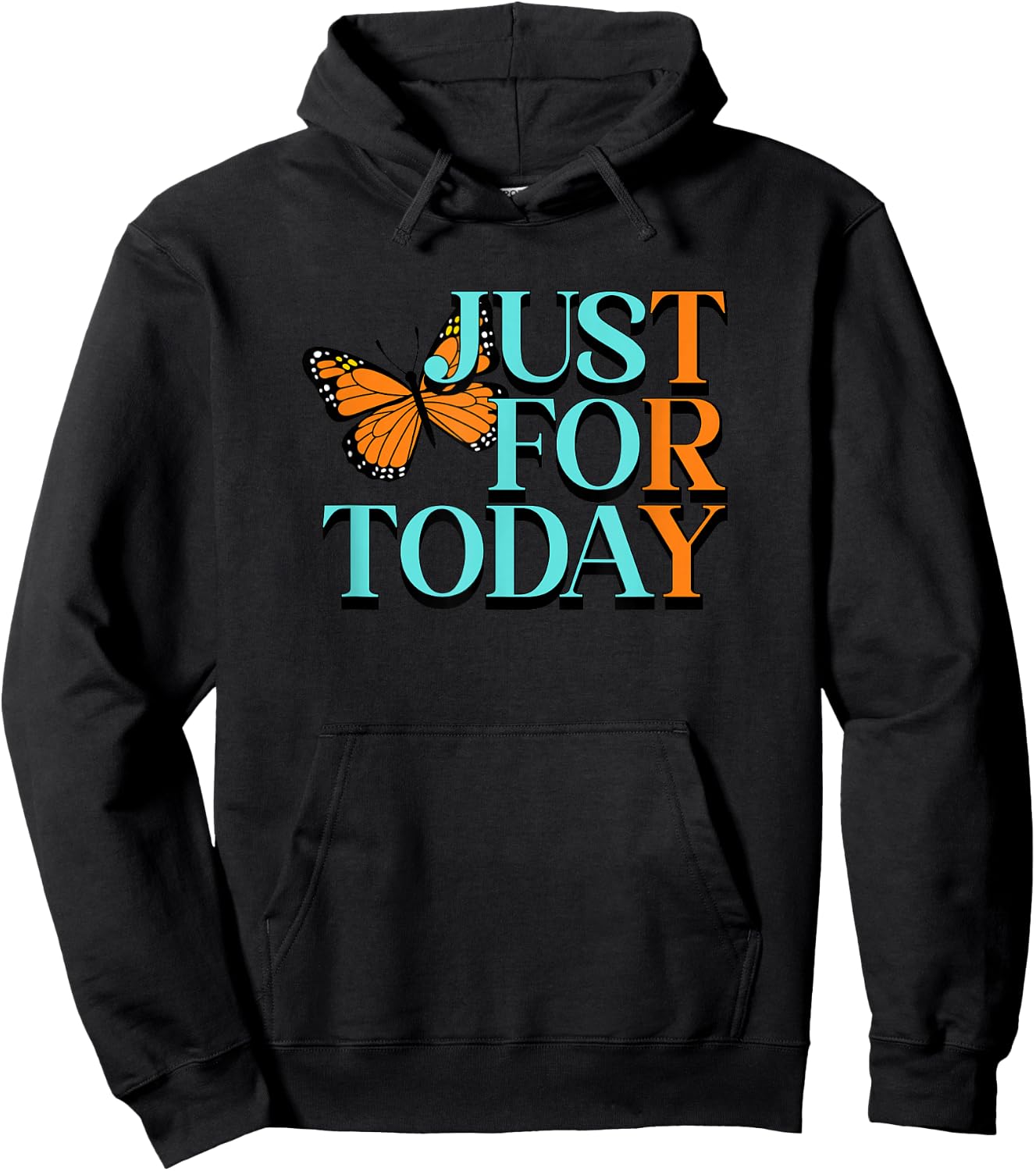 TRY JUST FOR TODAY Alcoholics AA Narcotics NA Anonymous Hoodie - Hoodie | Black
