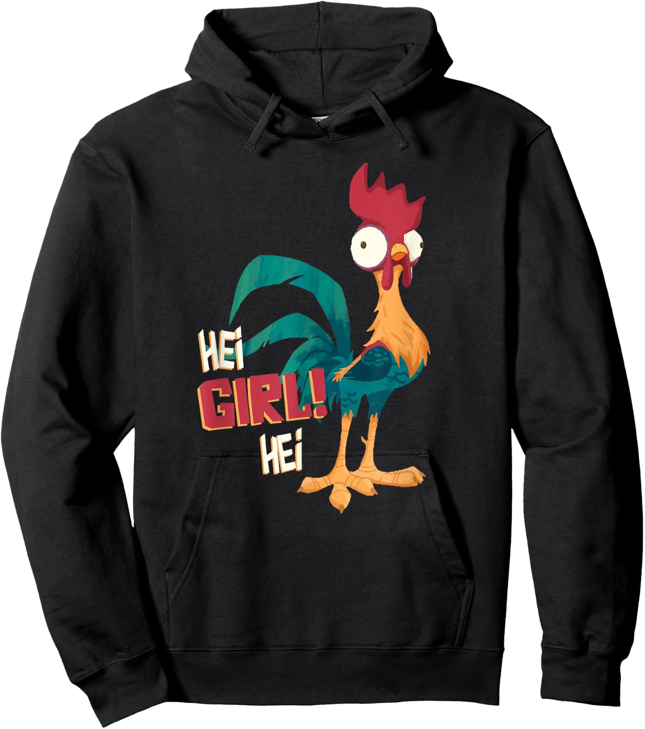 Disney Moana Hei Hei Chicken Hei Girl Hei Hoodie - Hoodie | Black