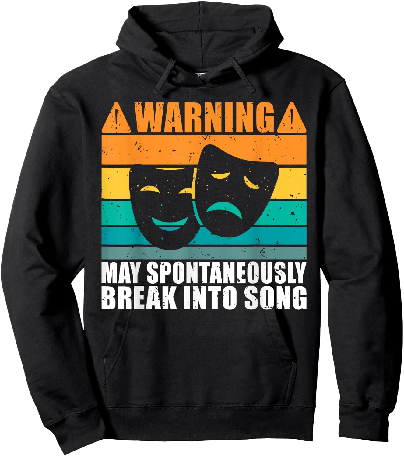 Warning may spontaneously break into Song Theater Hoodie - Hoodie | Black