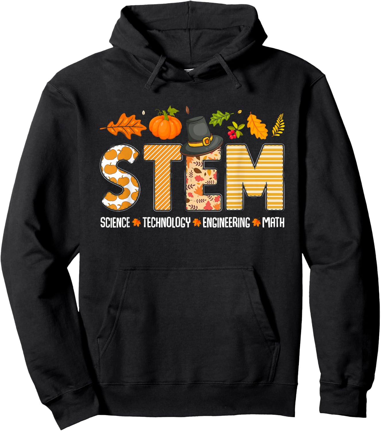 STEM Teacher Thanksgiving Grateful Educator Science Class Hoodie - Hoodie | Black