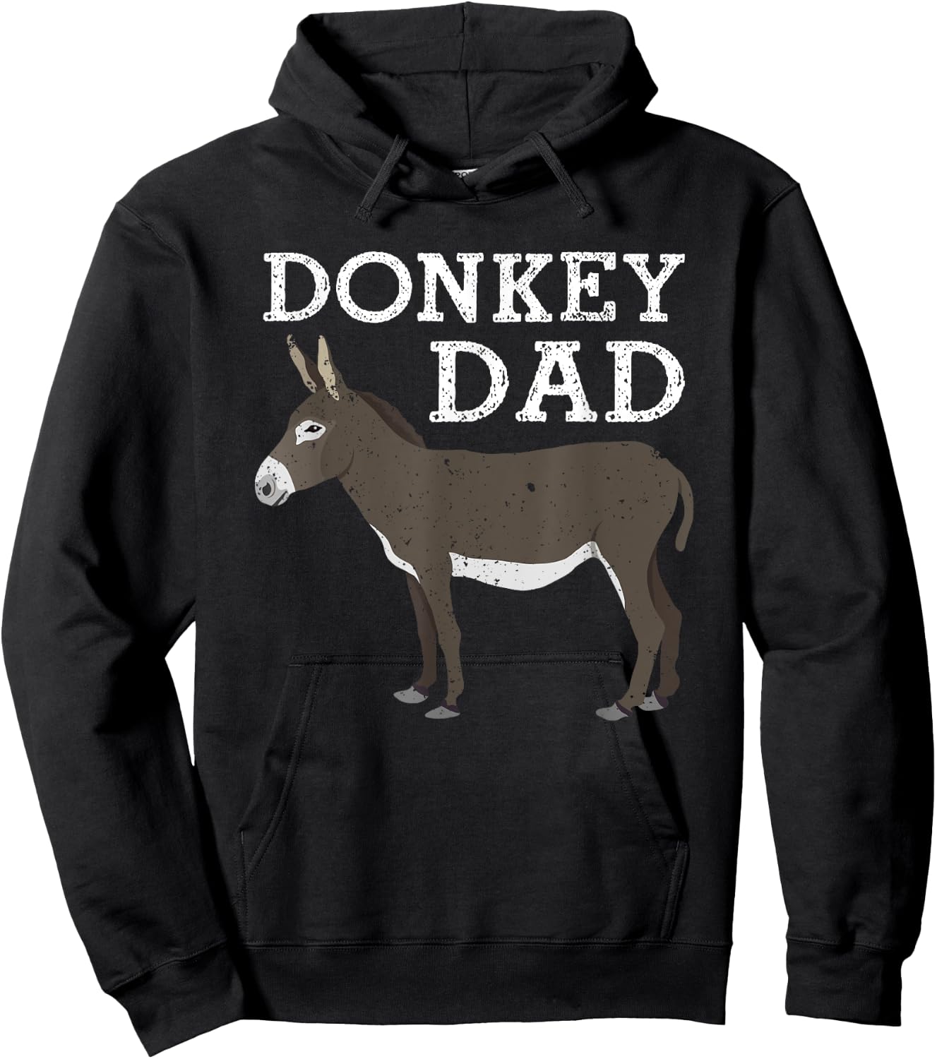 Funny Donkey Art For Dad Men Donkey Lover Mule Farm Animal Hoodie - Hoodie | Black