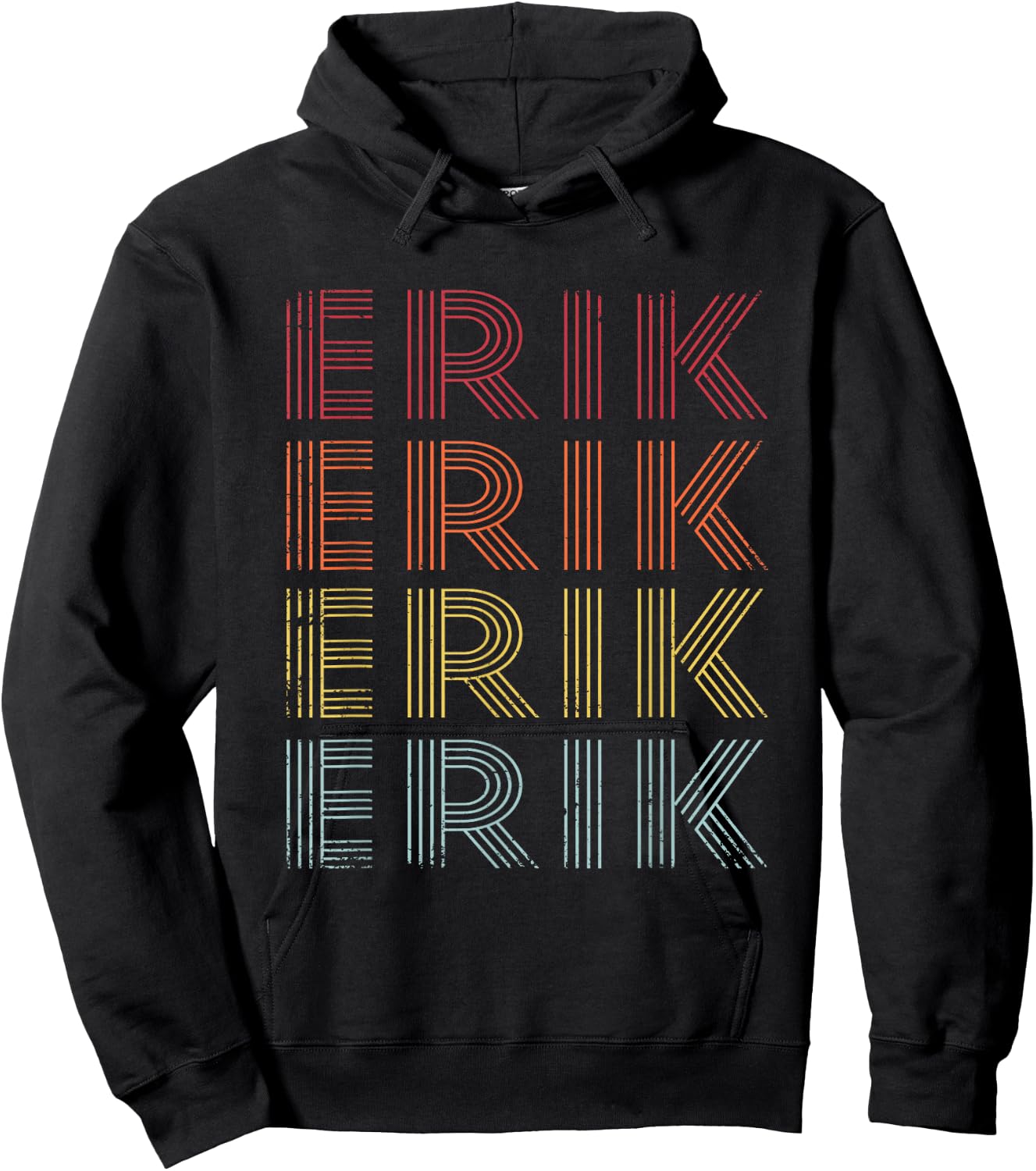 Erik Retro Vintage Style Hoodie - Hoodie | Black