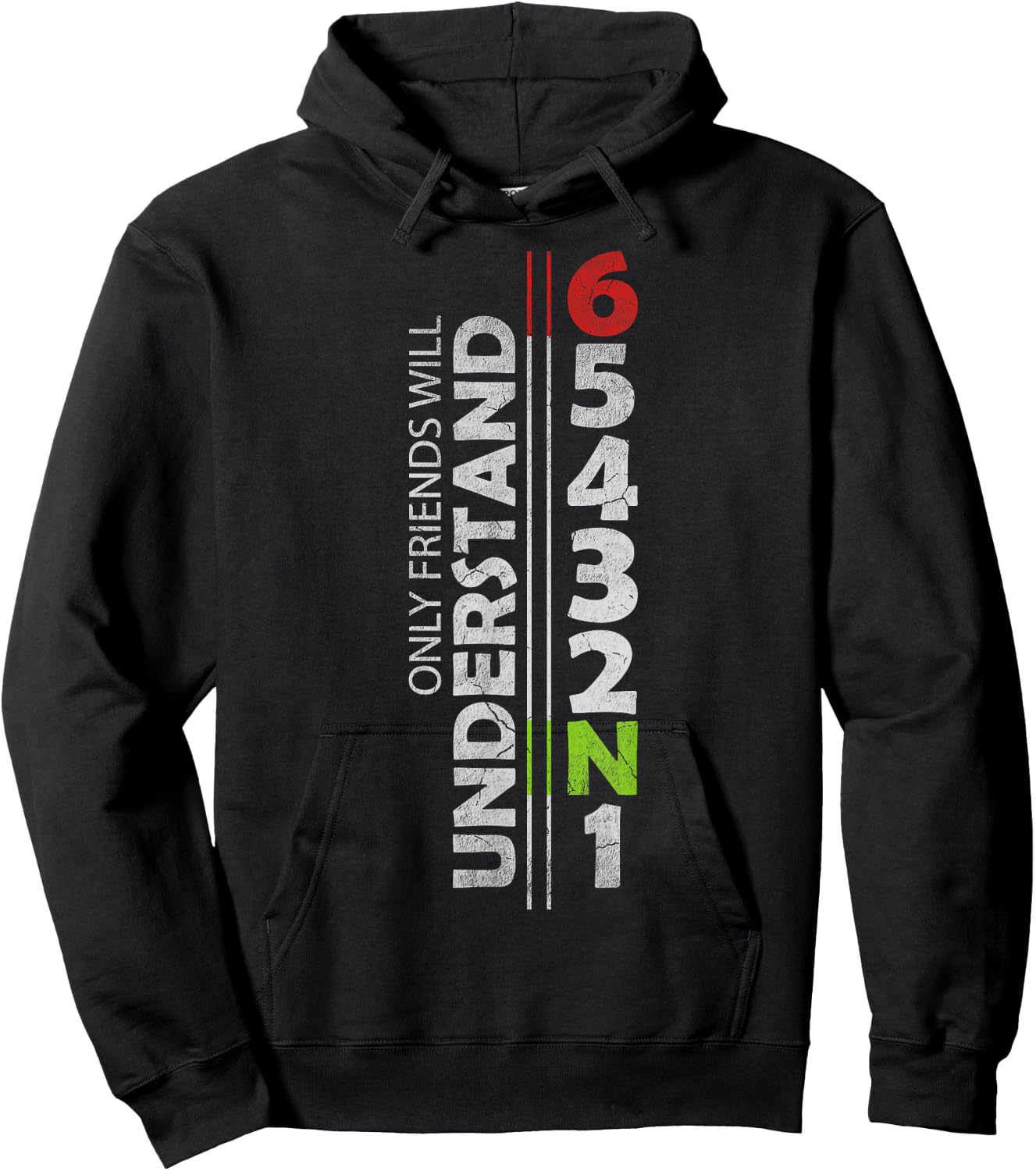 1N23456 Gear 1 Down 5 up Motorcycle Gear Hoodie - Hoodie | Black