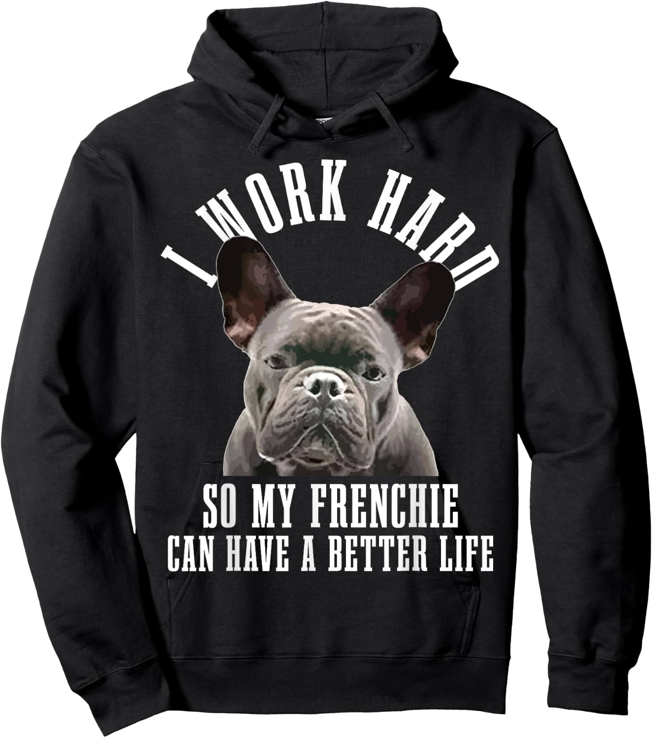 Frenchie Mom Dog Dad Funny French Bulldog Men Women Hoodie - Hoodie | Black
