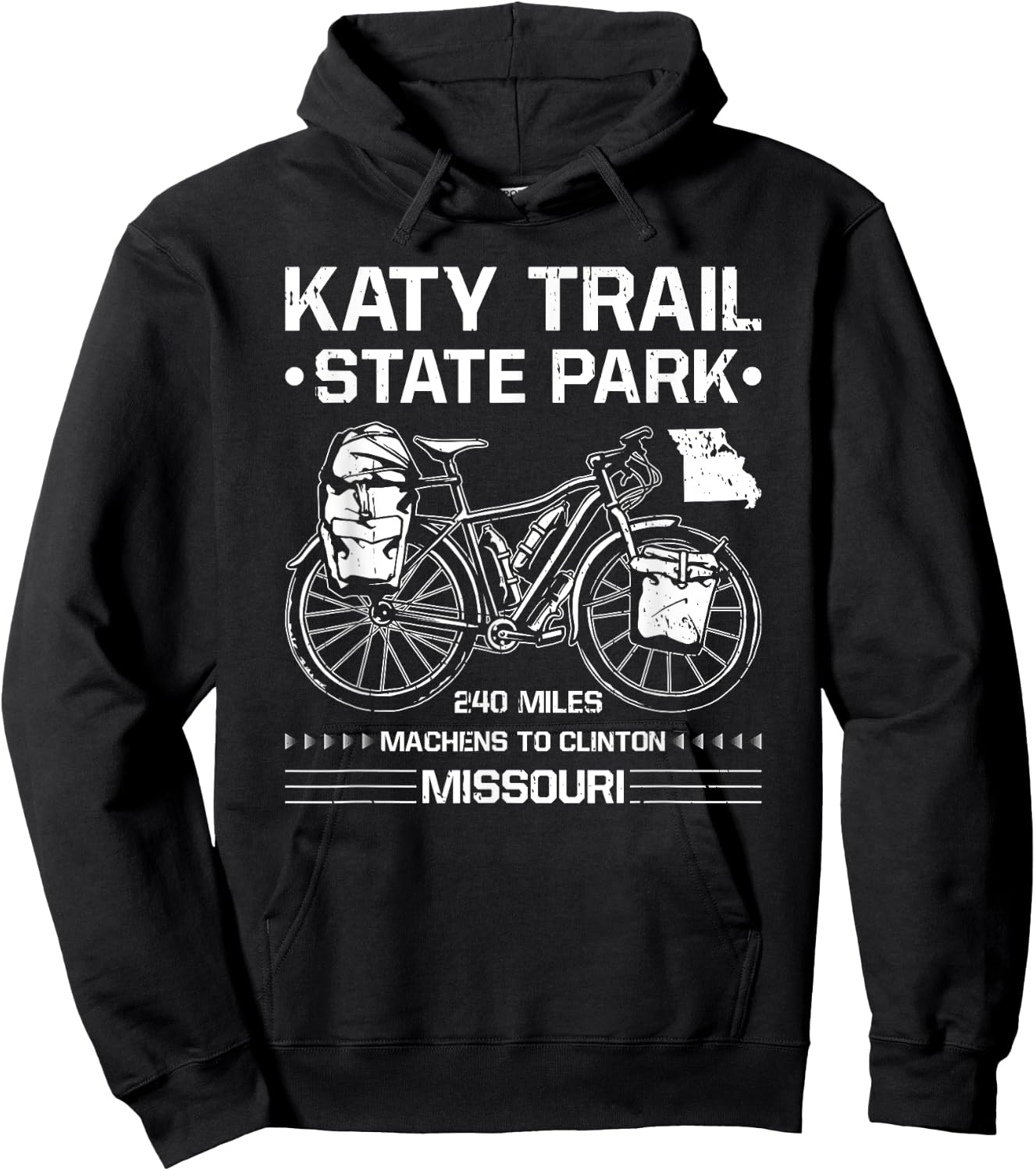 Katy Trail State Park Missouri Cycling Hiking Bike Midwest Hoodie - Hoodie | Black