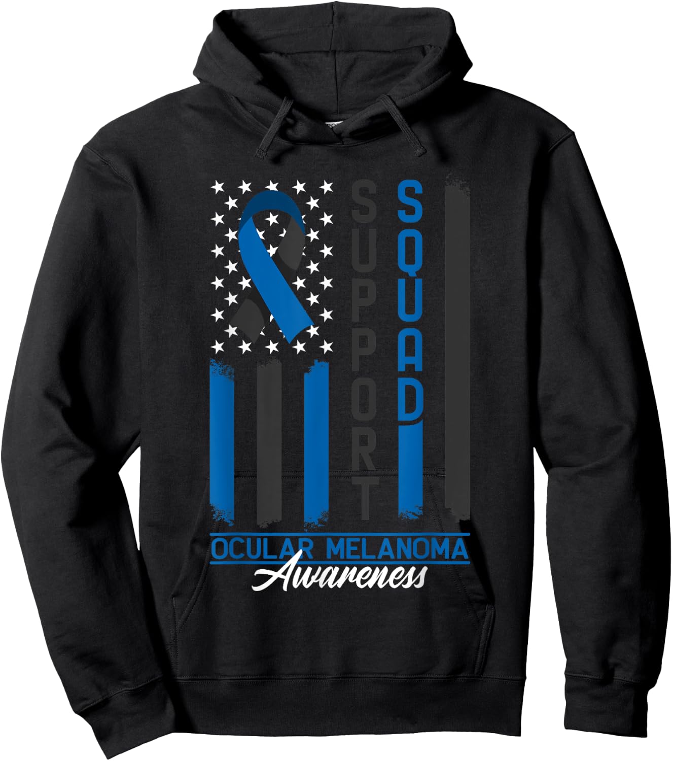 Support Awareness Squad I Eye Cancer & Ocular Melanoma Hoodie - Hoodie | Black