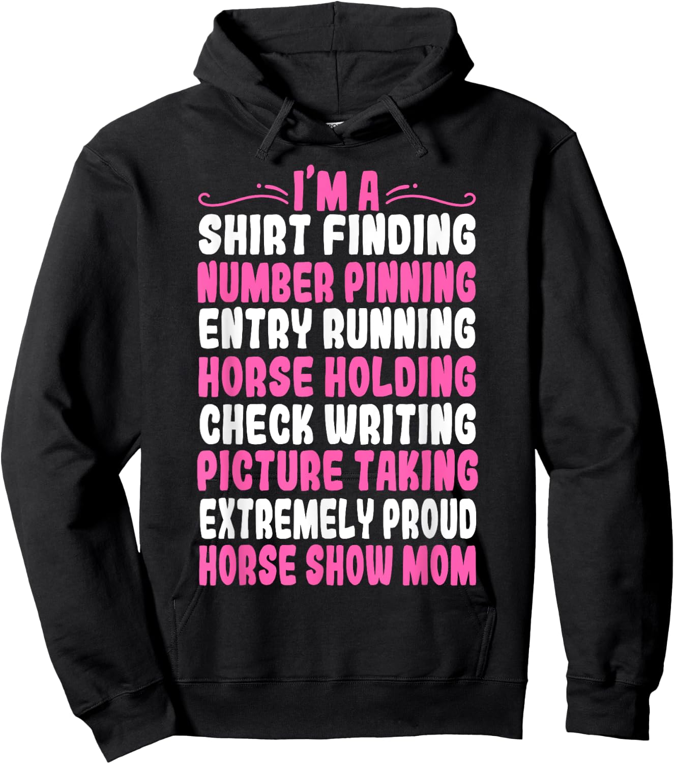 Horse Show Mom Equestrian Showjumping Mother's Day Hoodie - Hoodie | Black