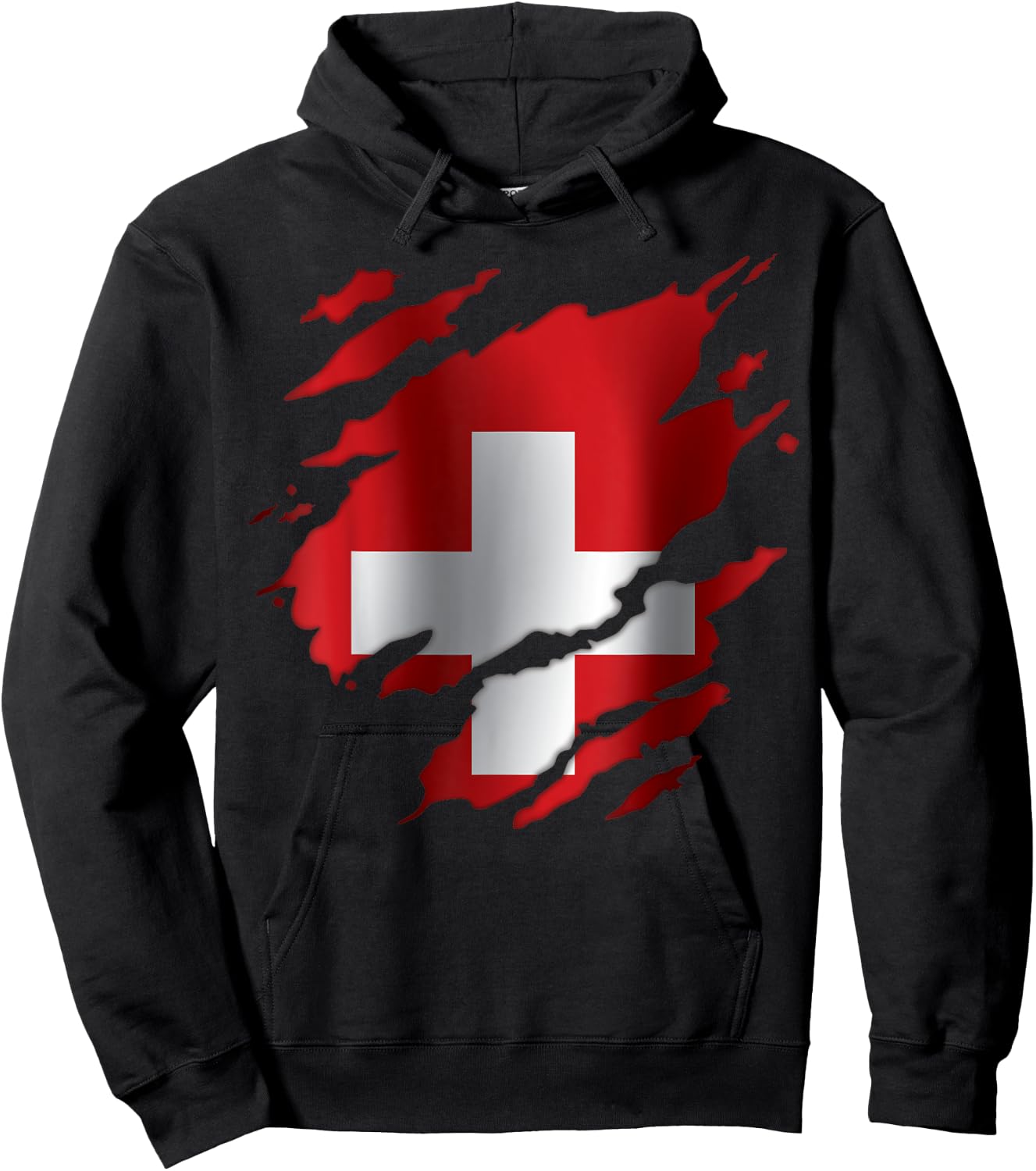 Switzerland Swiss Flag Heritage Hoodie - Hoodie | Black