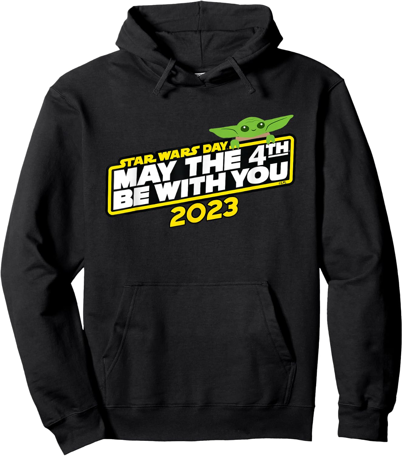 Star Wars Day May the 4th Be With You 2023 Logo Grogu Hoodie - Hoodie | Black