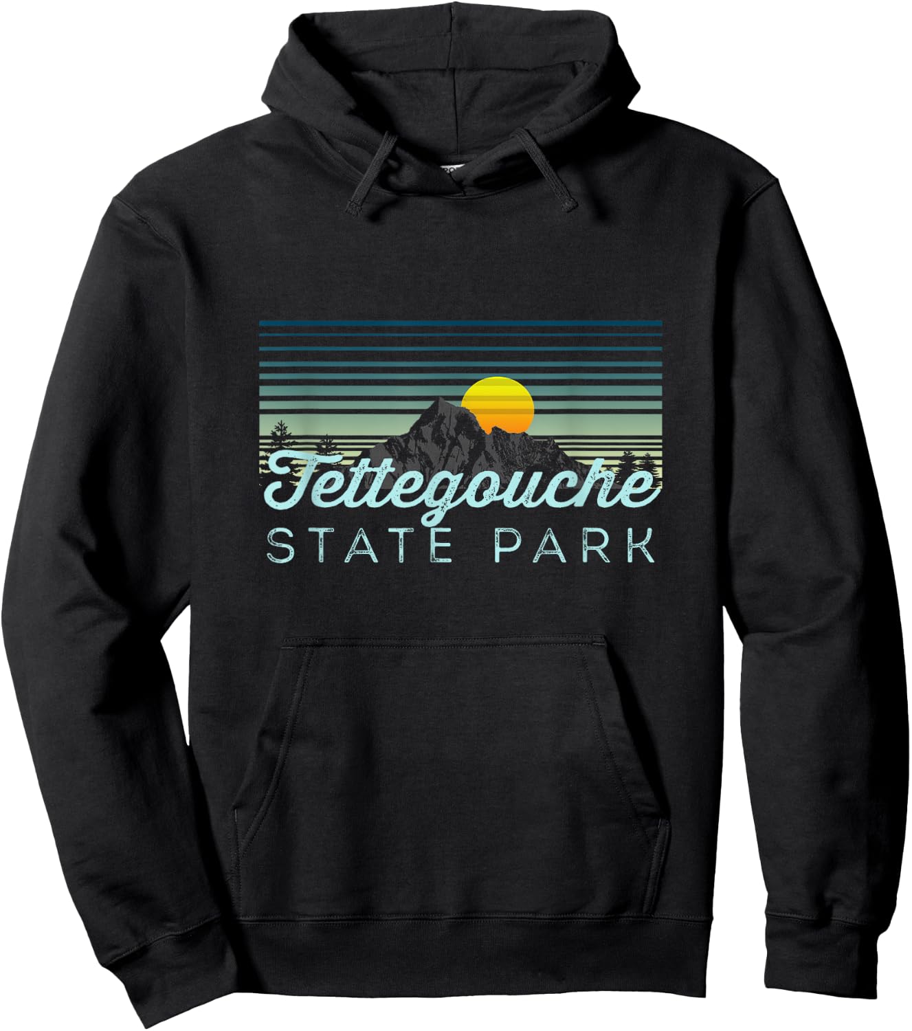 Tettegouche State Park Retro Clothes & Gear - Souvenir Hoodie - Hoodie | Black