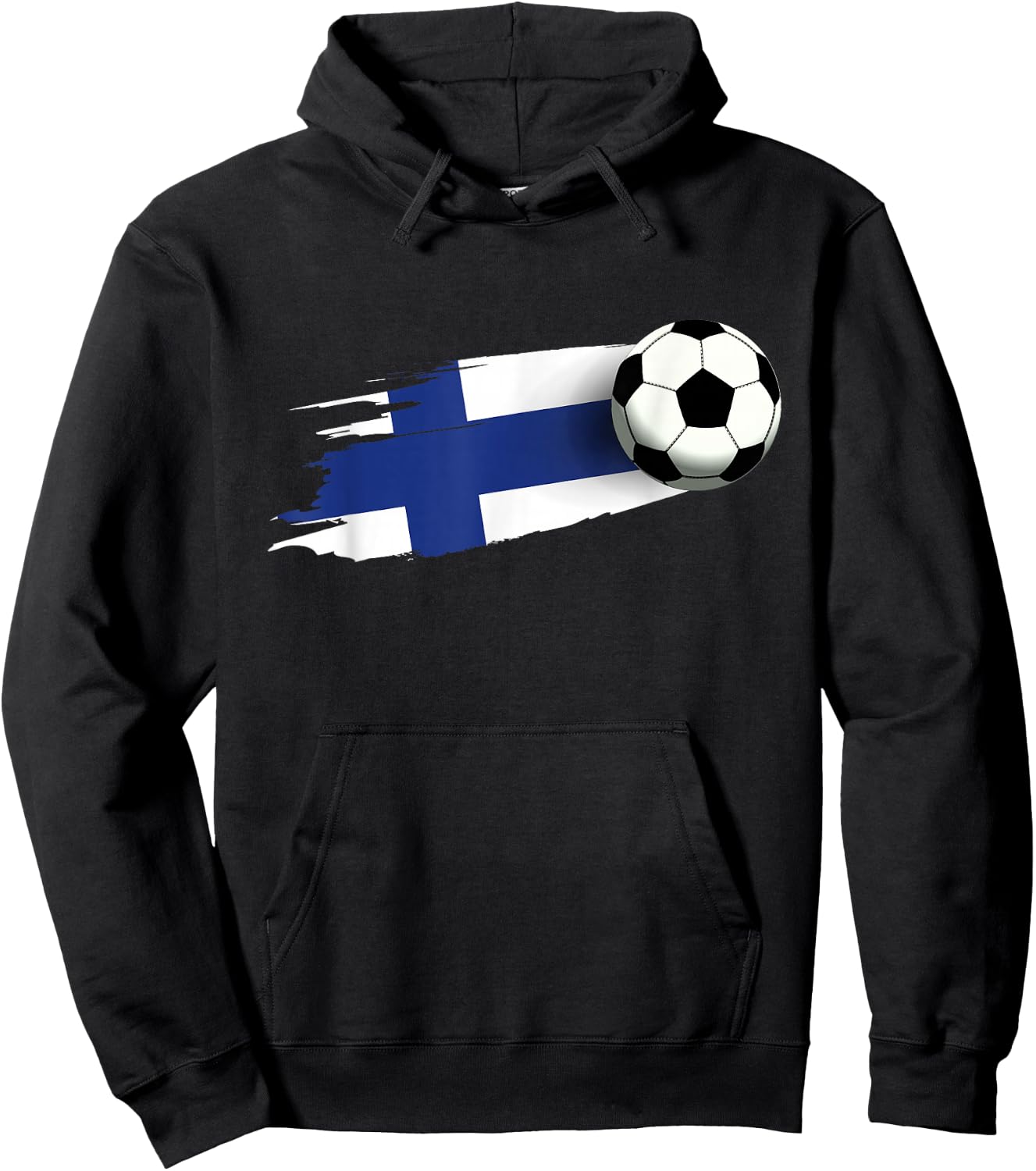 Finland Flag Jersey Finnish Soccer Team Finnish Hoodie - Hoodie | Black