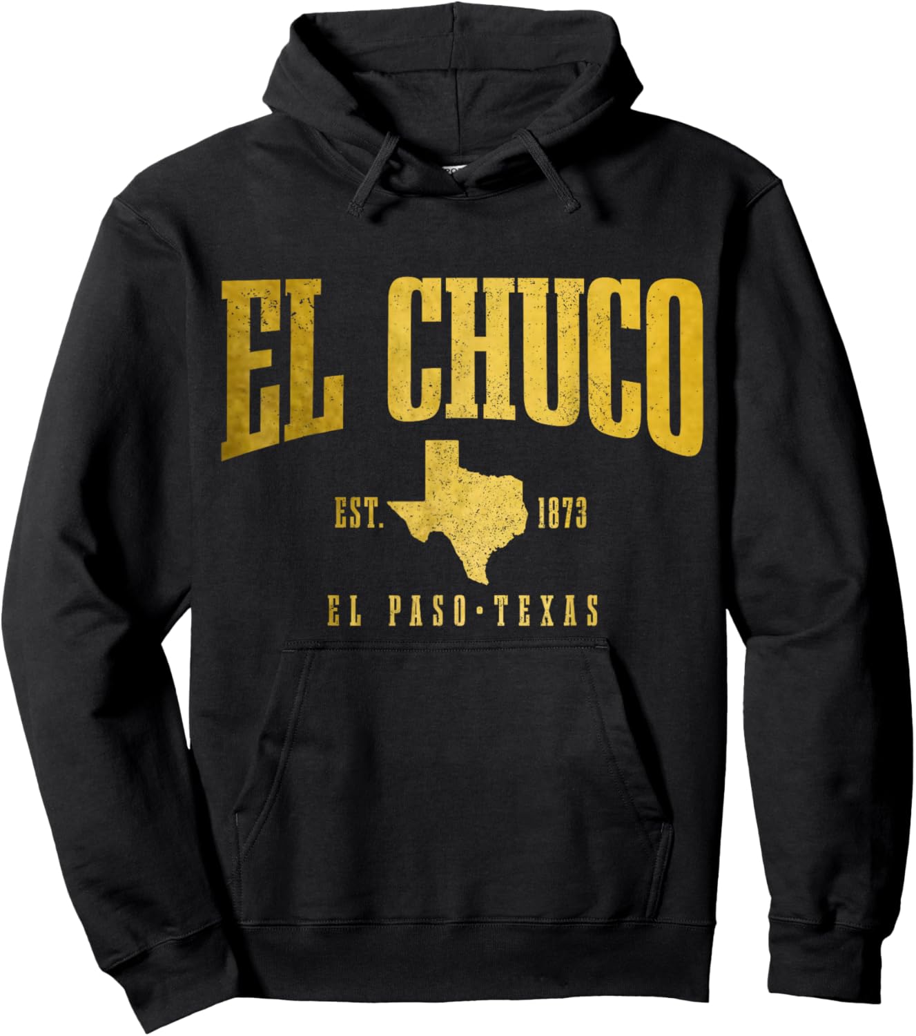 El Chuco El Paso Texas Pride Vintage Est. 1873 Hoodie - Hoodie | Black