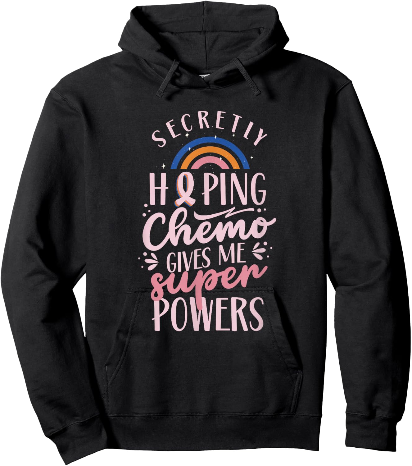 Hoffe Dass Die Chemo Mir Superkräfte verleiht Breast Cancer Hoodie - Hoodie | Black