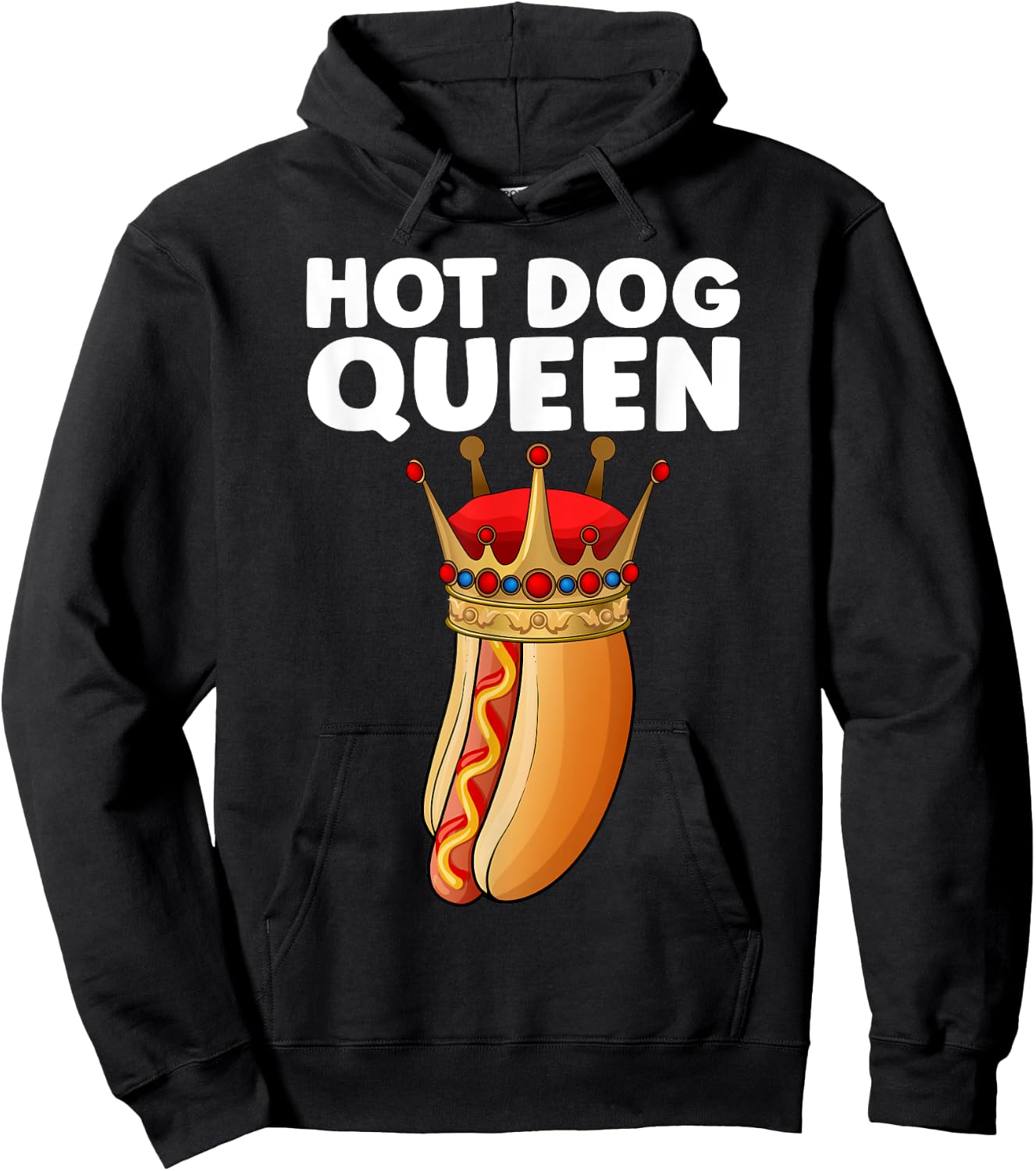 Cute Hot Dog Design Girls Sausage Hotdog Lovers Hoodie - Hoodie | Black