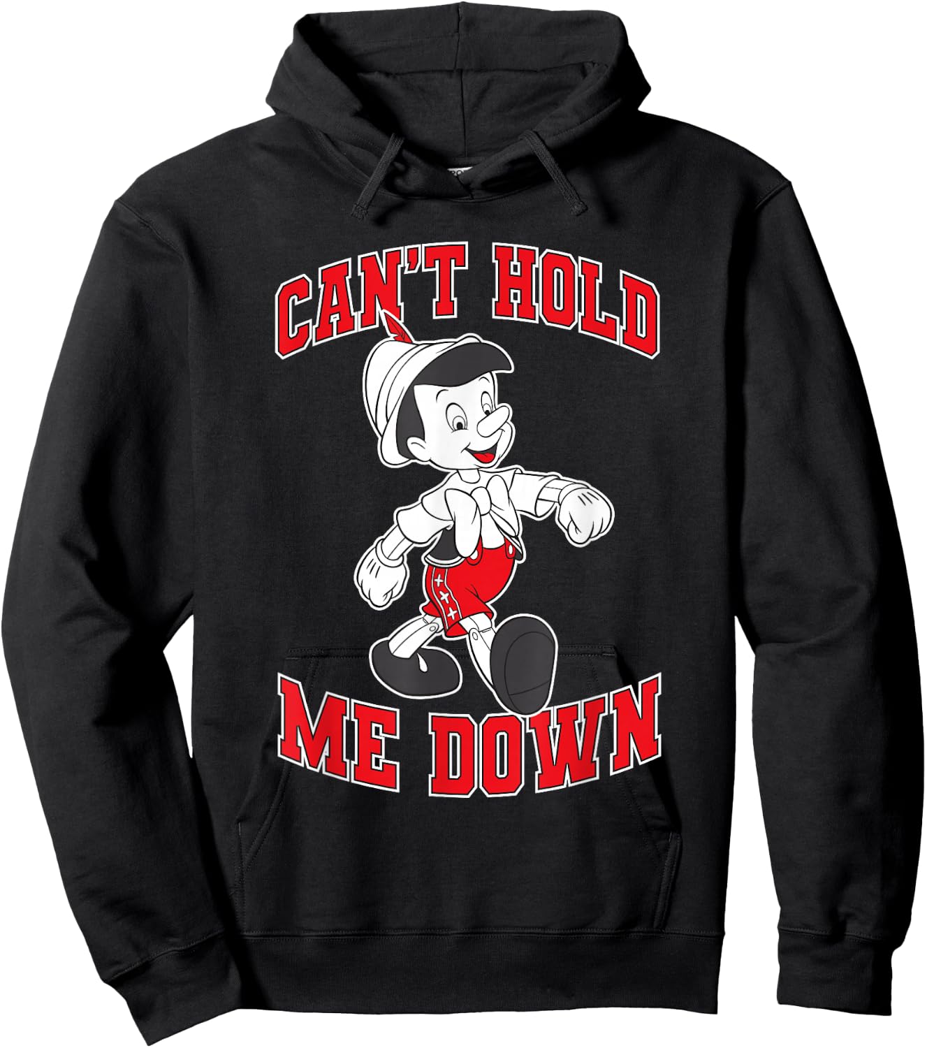 Disney Pinocchio Can't Hold Me Down Vintage Portrait Hoodie - Hoodie | Black