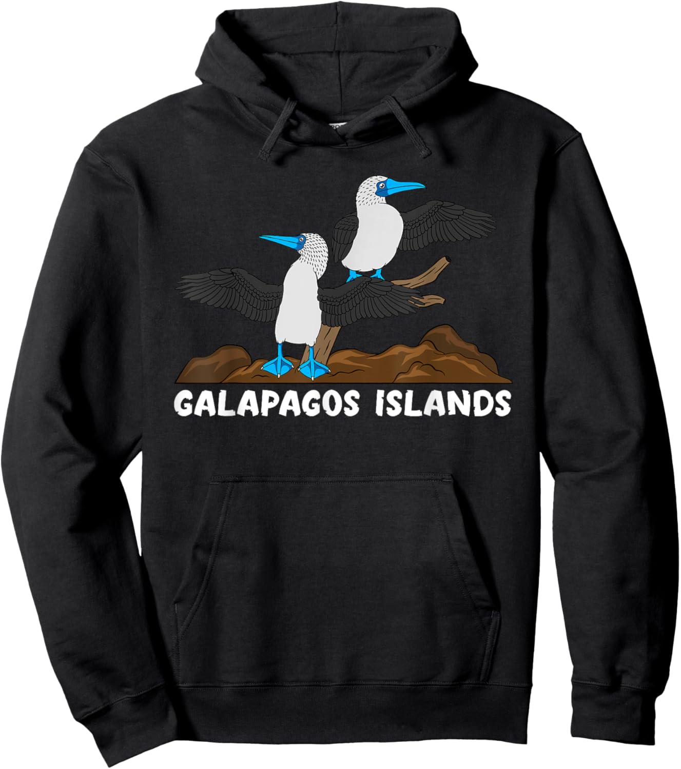 Galapagos Islands Seabirds Blue-footed Booby Blue Feet Bird Hoodie - Hoodie | Black