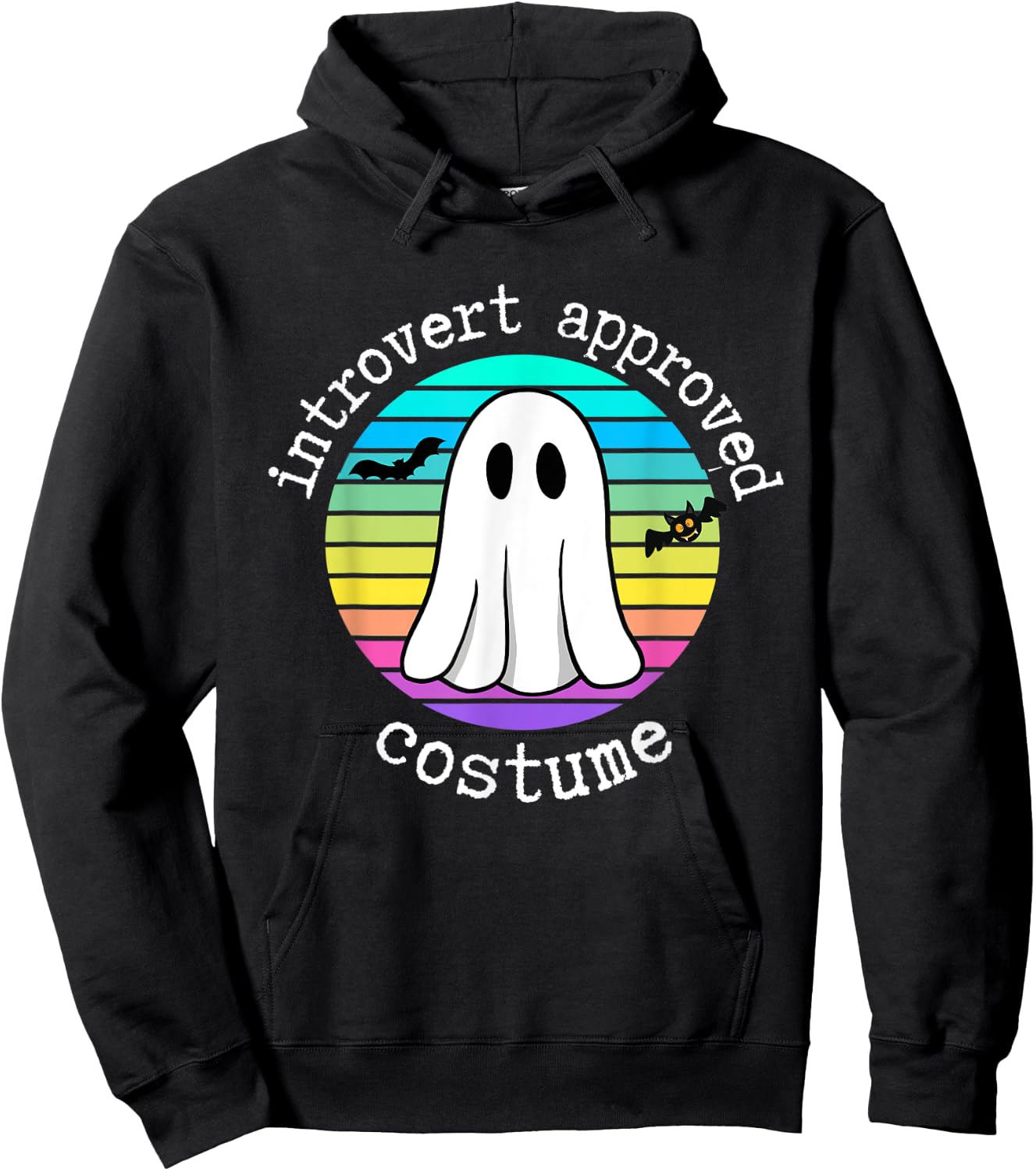 Introvert Approved Costume Funny Halloween Costume for Shy Hoodie - Hoodie | Black