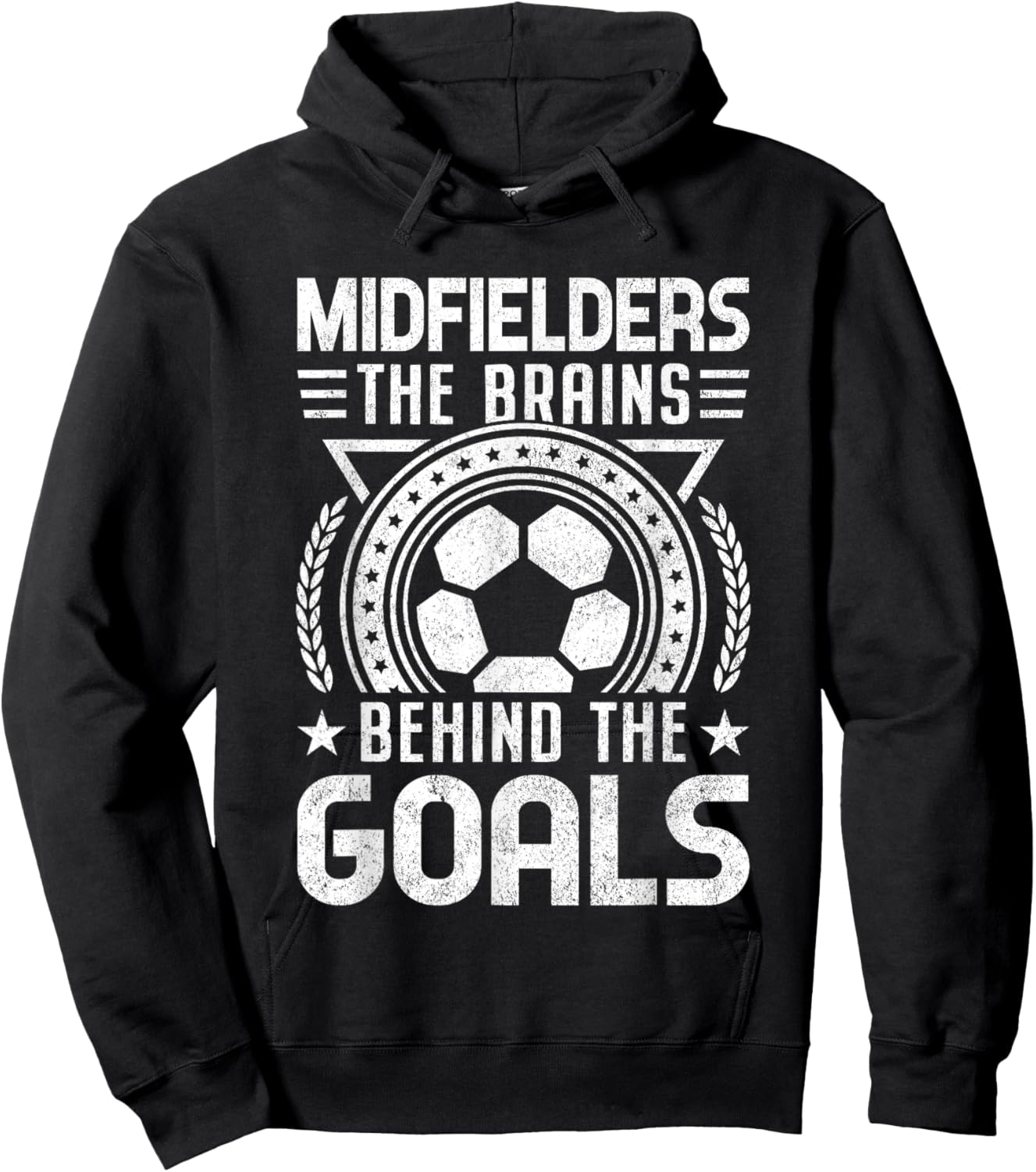 Midfielders the Brains Behind the Goals Soccer Player Hoodie - Hoodie | Black