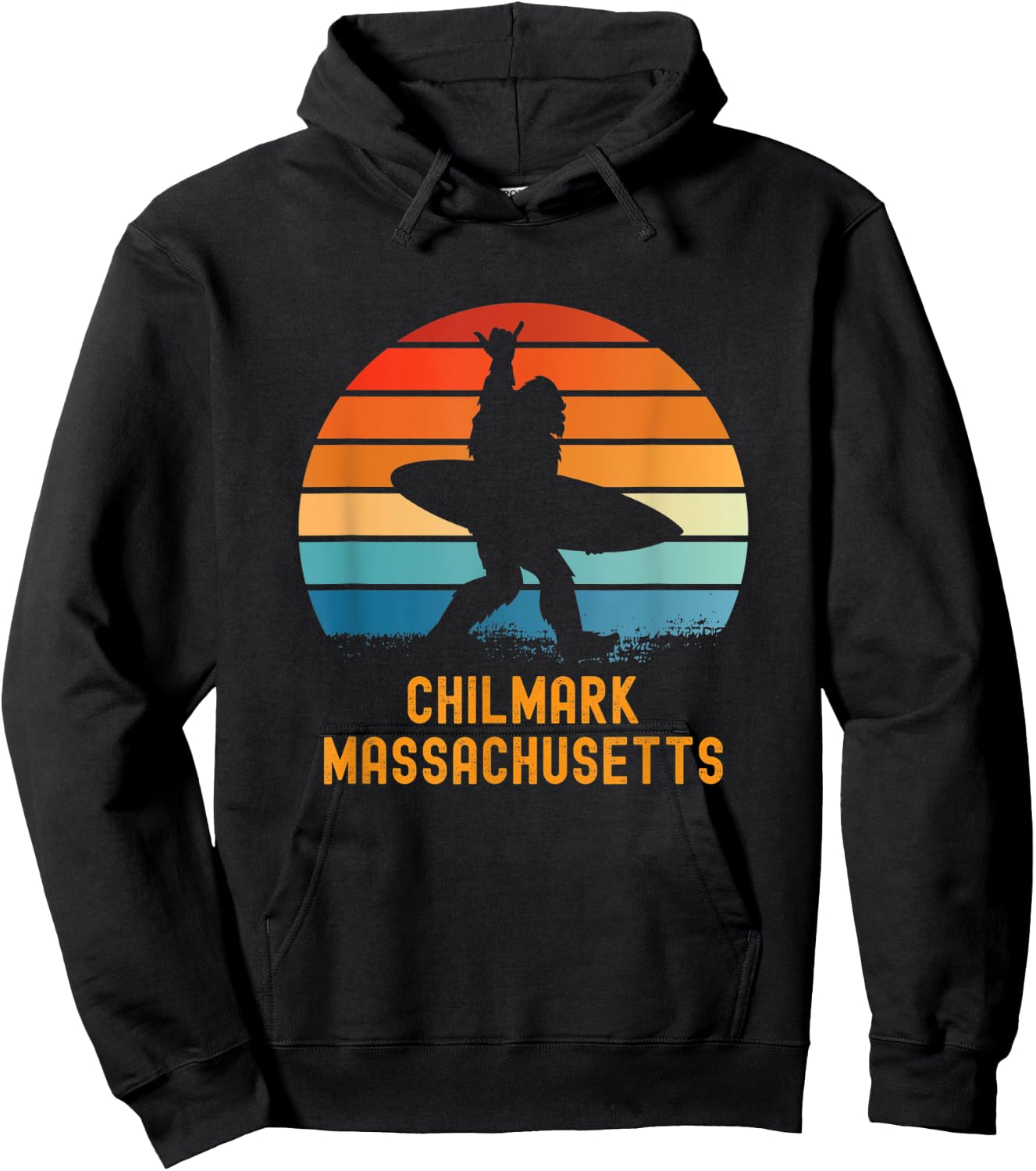 Chilmark - Massachusetts Sasquatch Souvenir Hoodie - Hoodie | Black